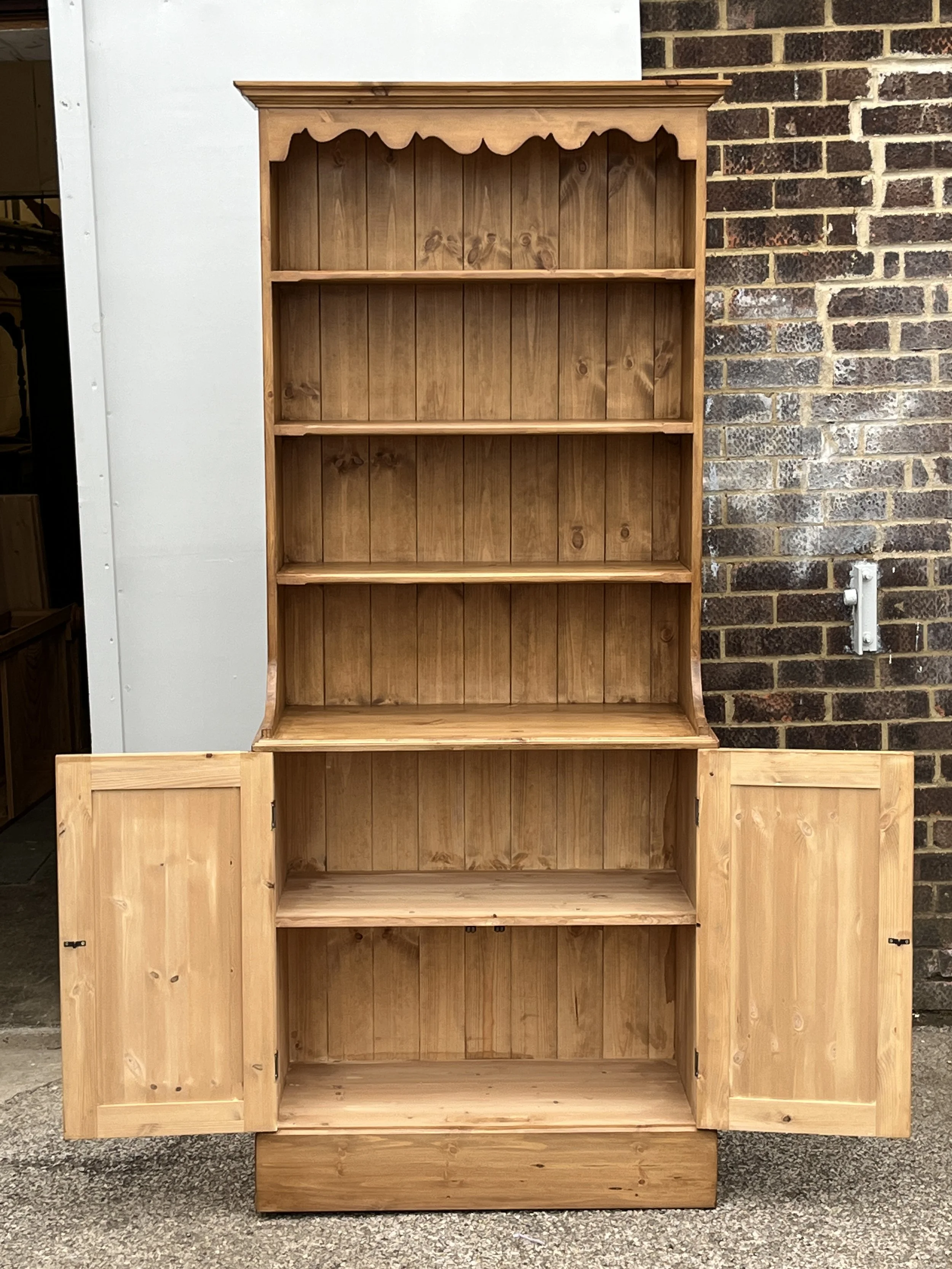 Shelf inside pine dresser 