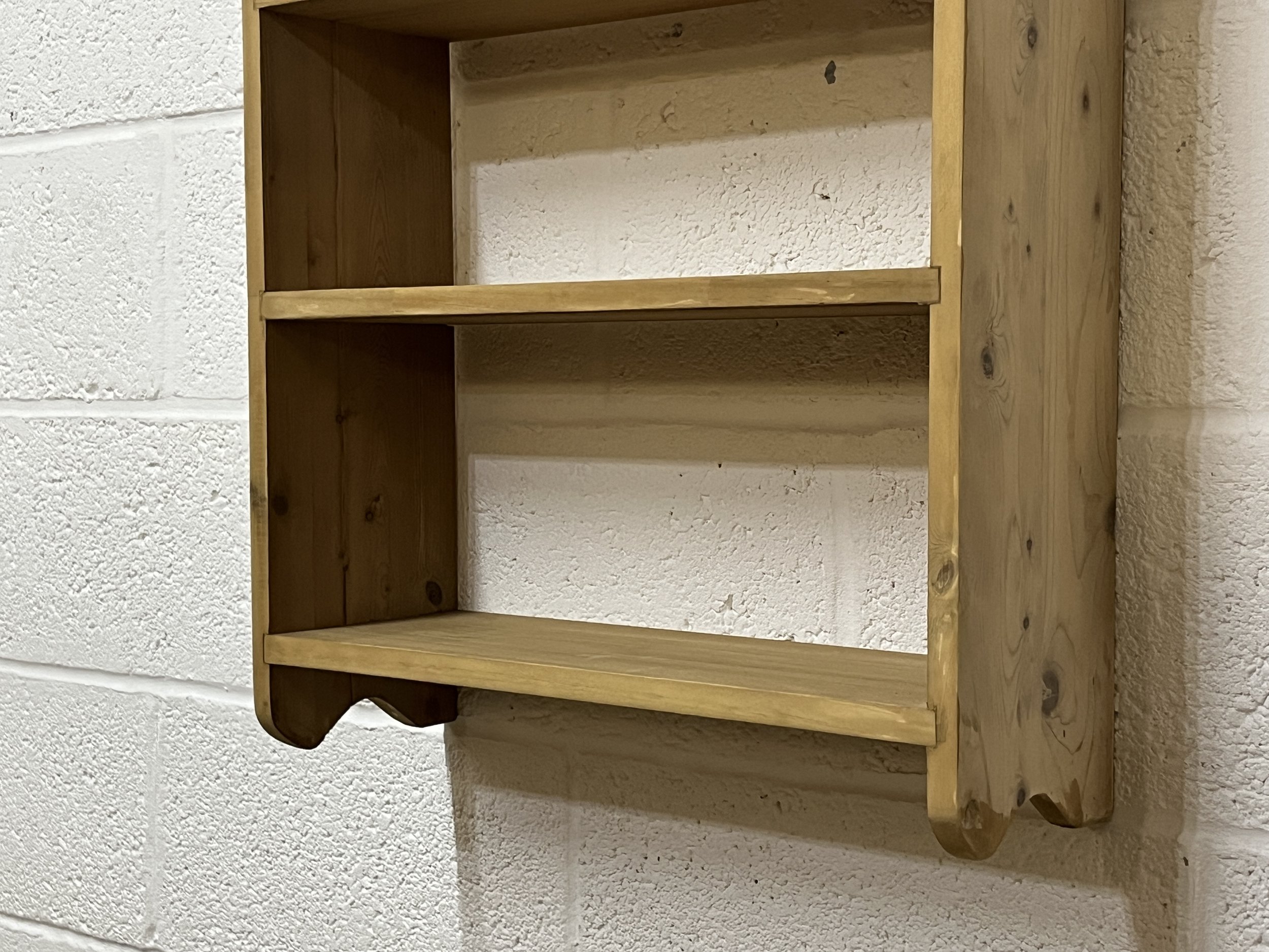 Pine wall hanging shelves made to measure