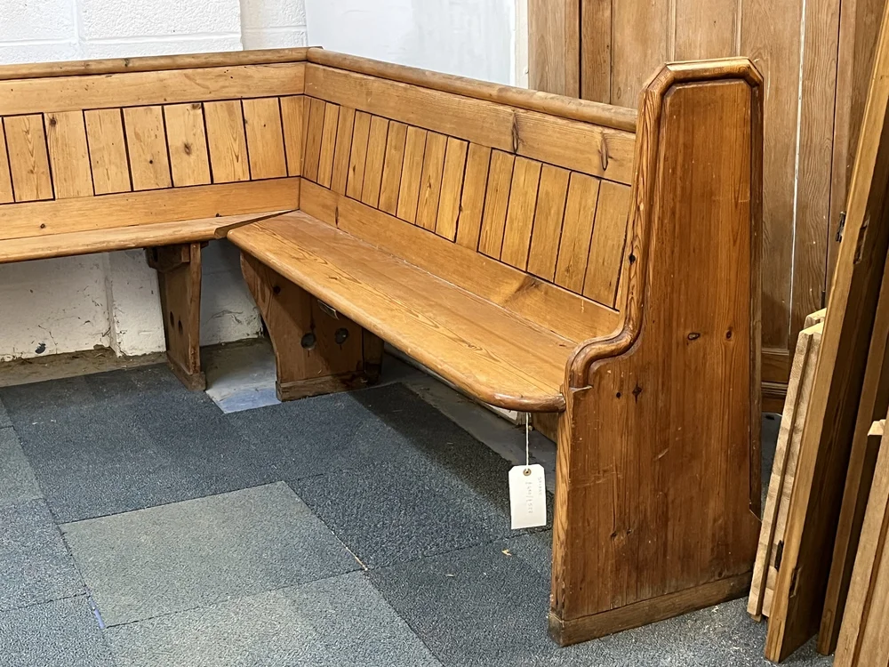 Old Pine Corner Pew Seating (S7100C) — Pine Furniture