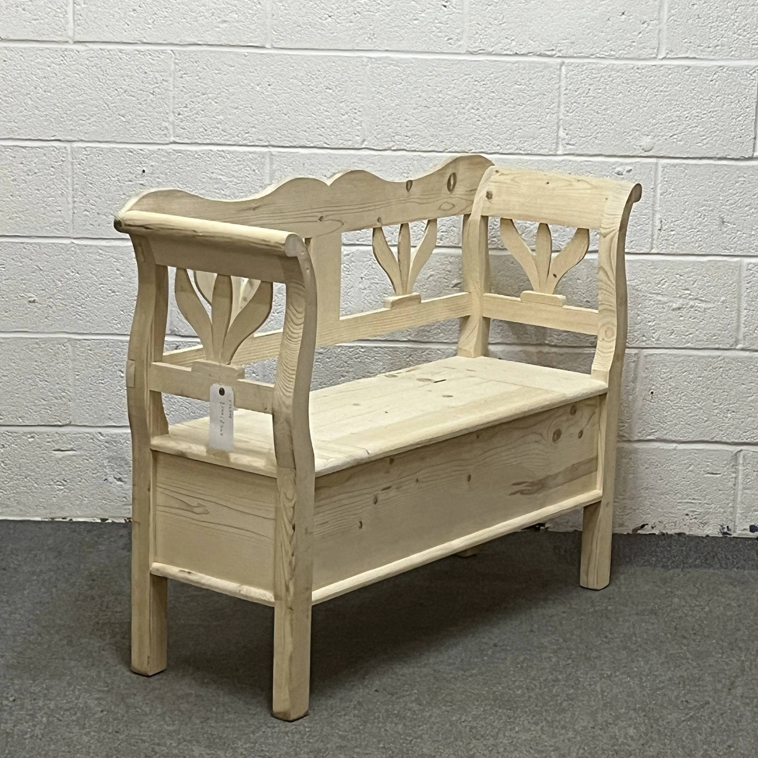 Small New Pine Storage Bench