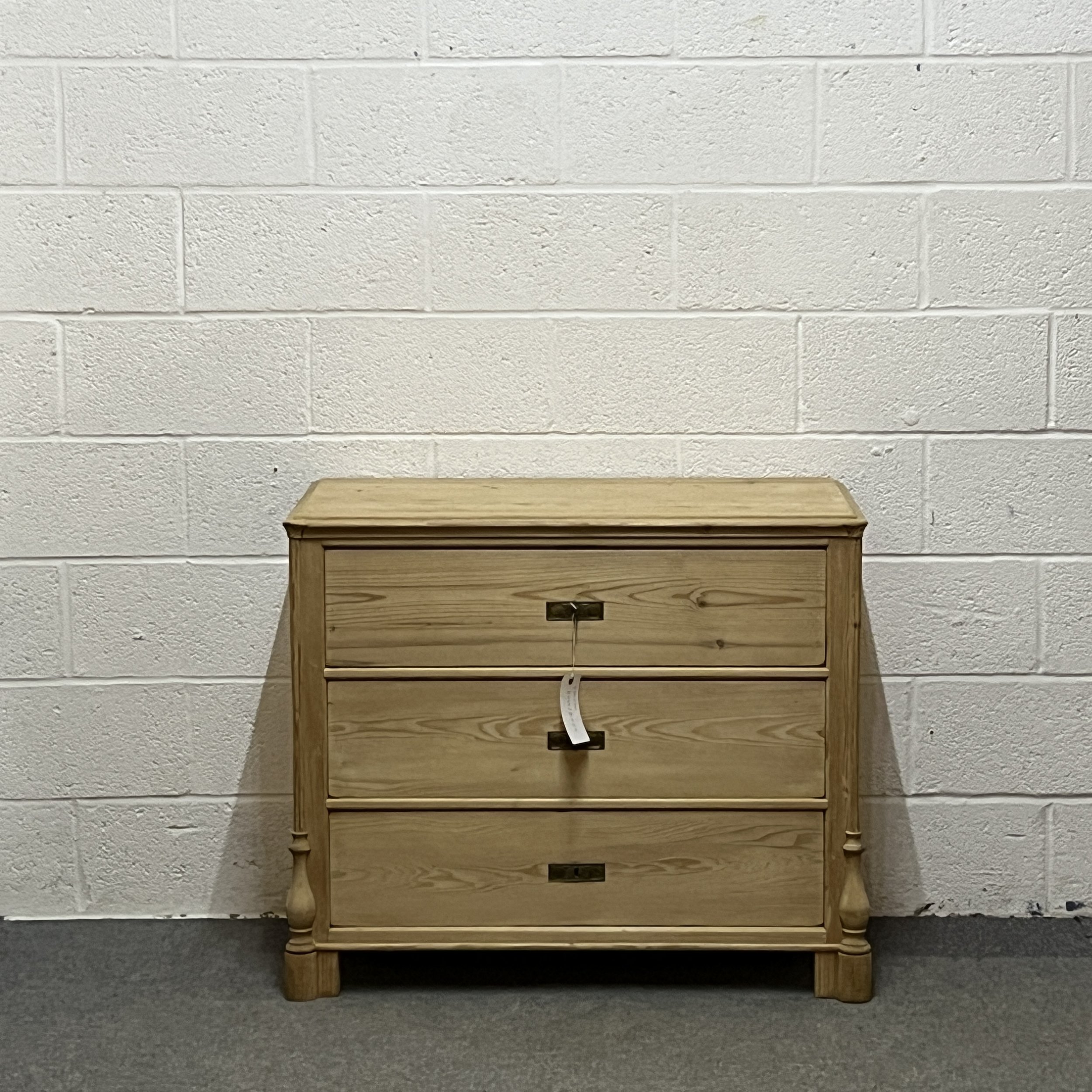 Antique Pine Chest Of 3 Drawers