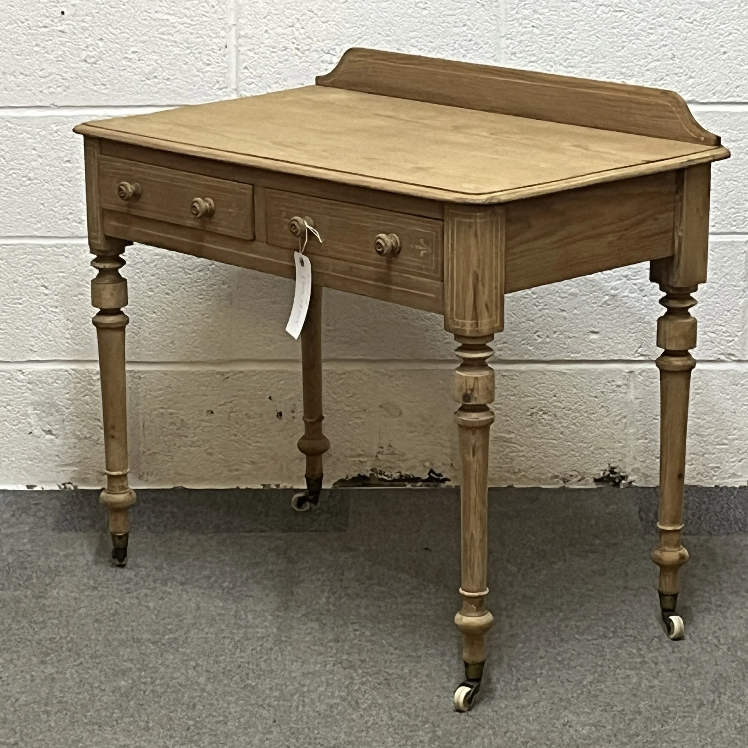 Antique Pine Dressing Table With 2 Drawers