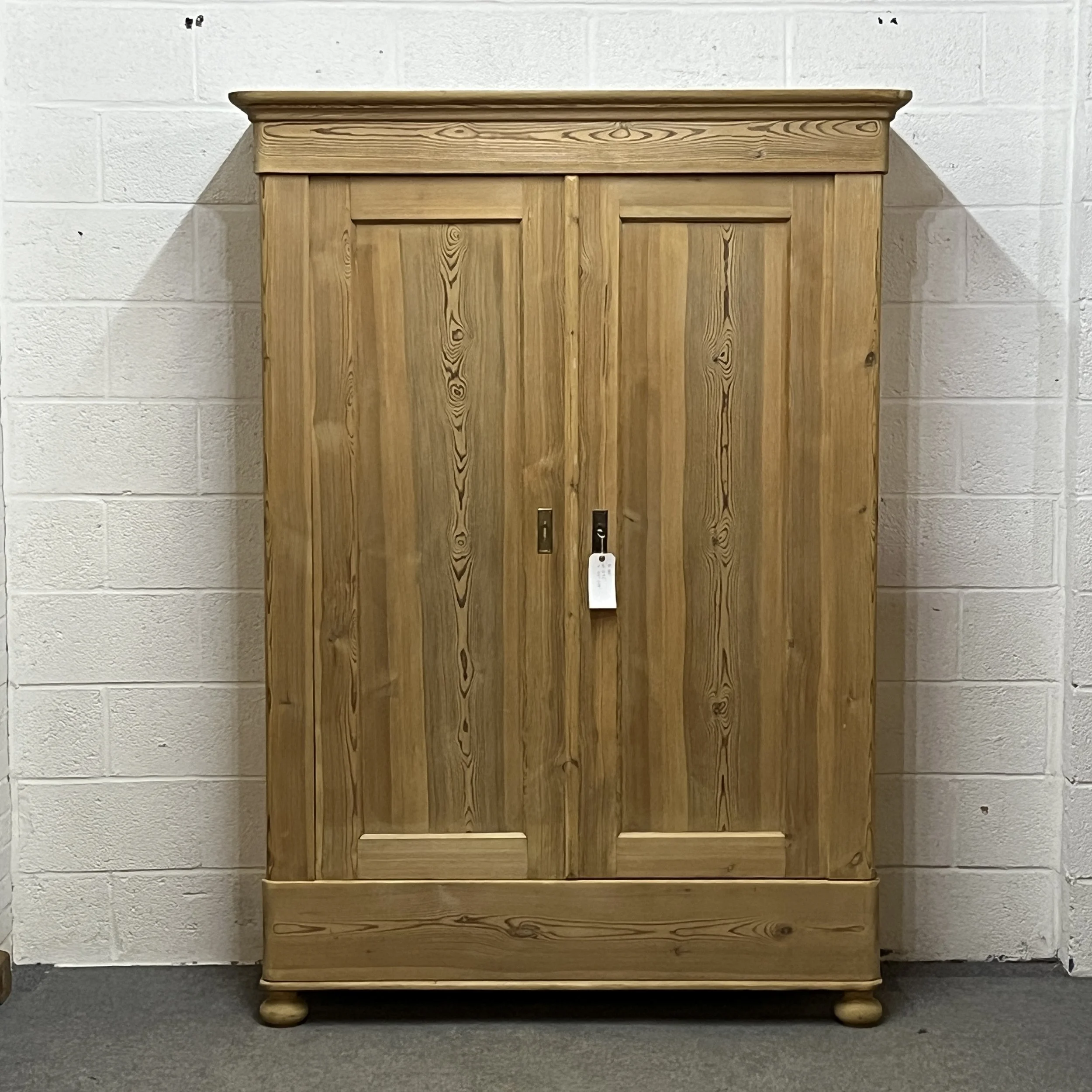 Antique Pine Double Wardrobe