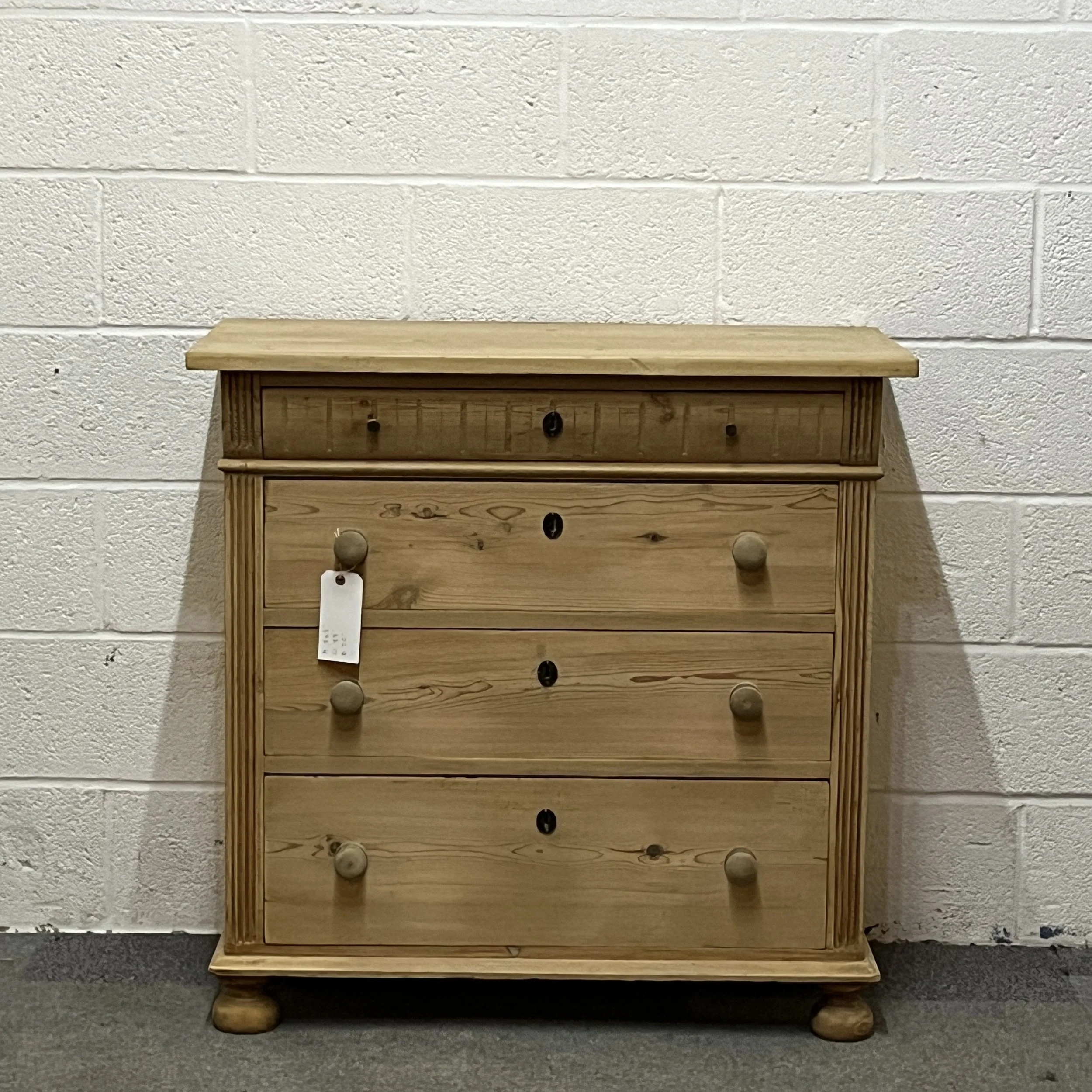 Danish Antique Pine Chest Of Drawers