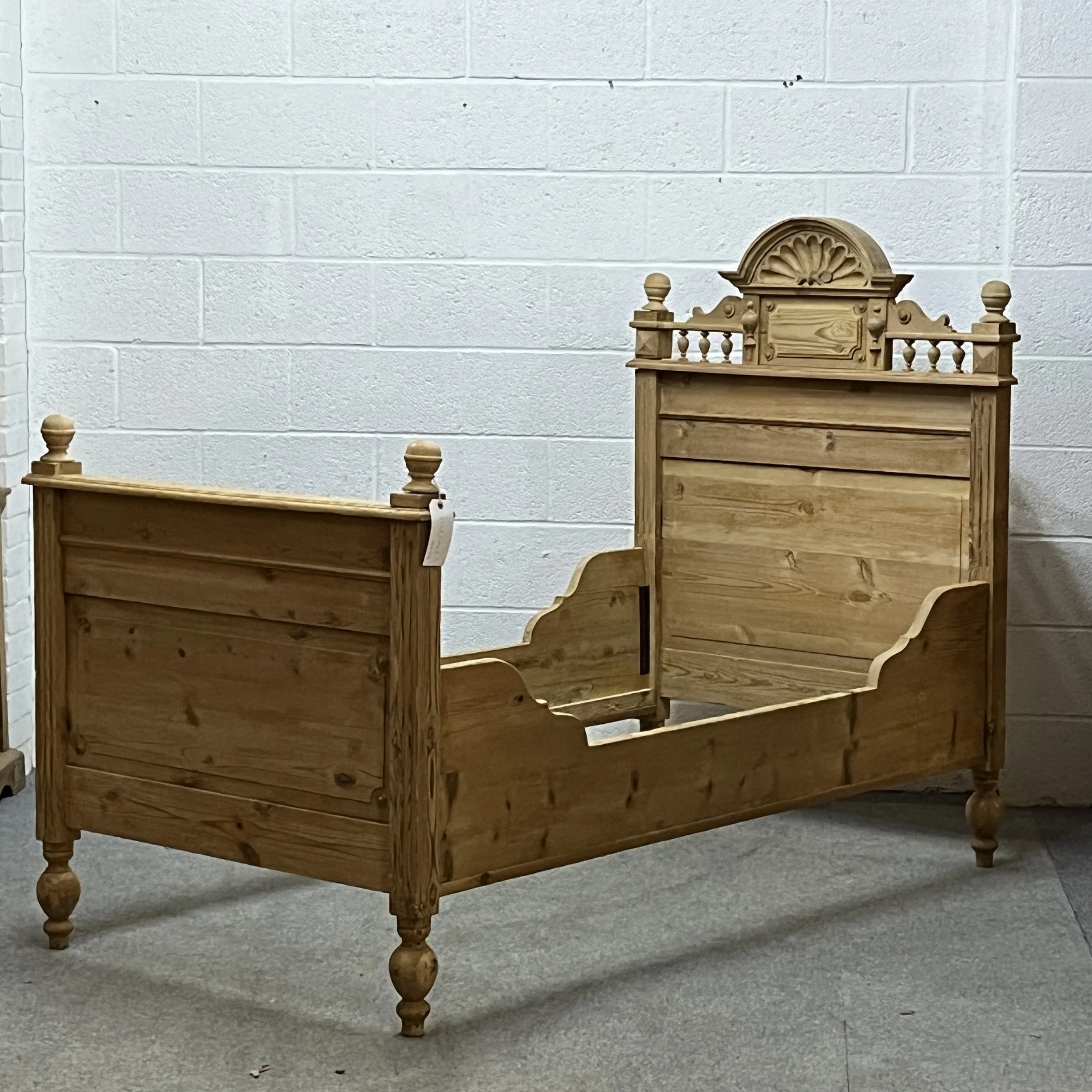 Antique Pine Sleigh Bed