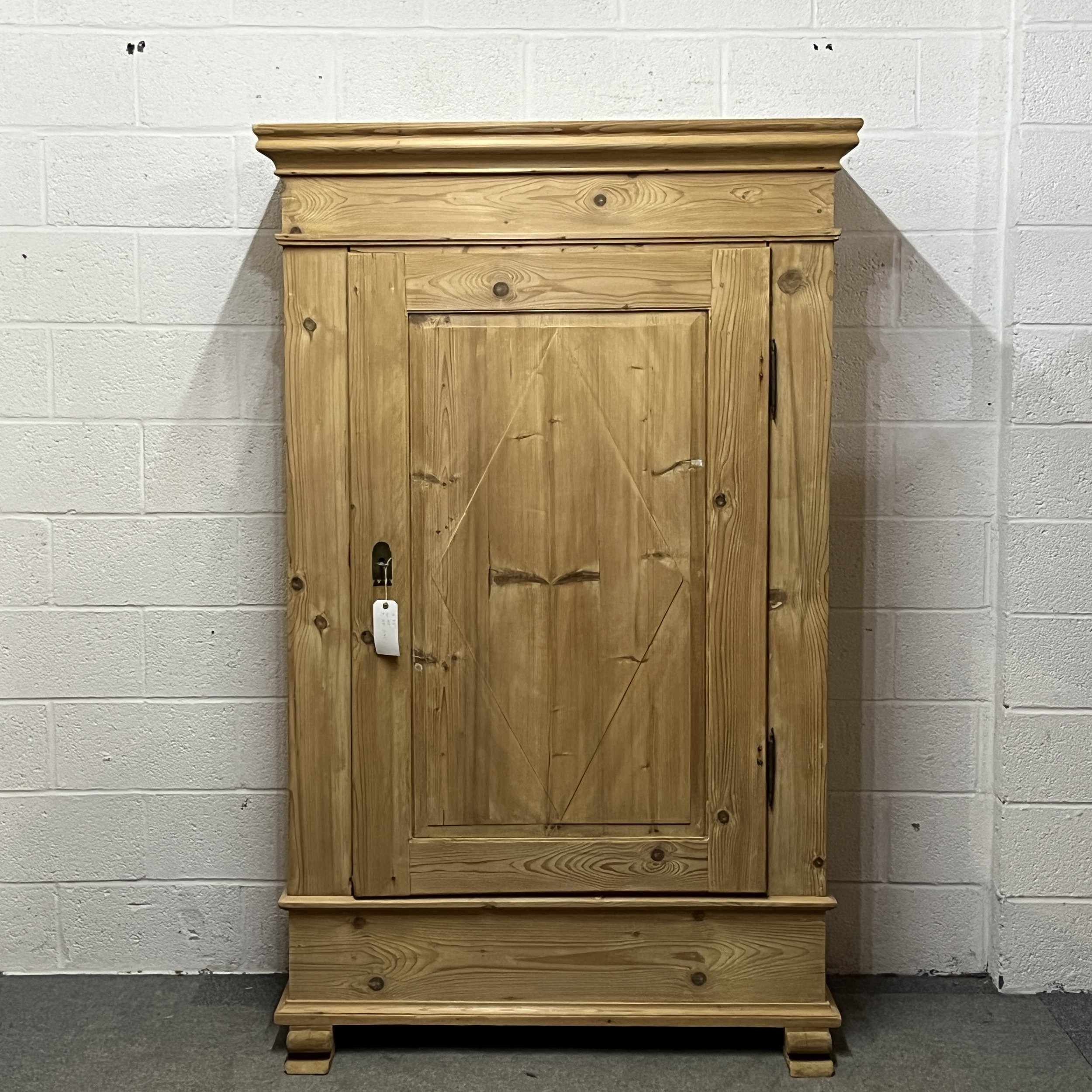 Very Old Single Door Pine Wardrobe