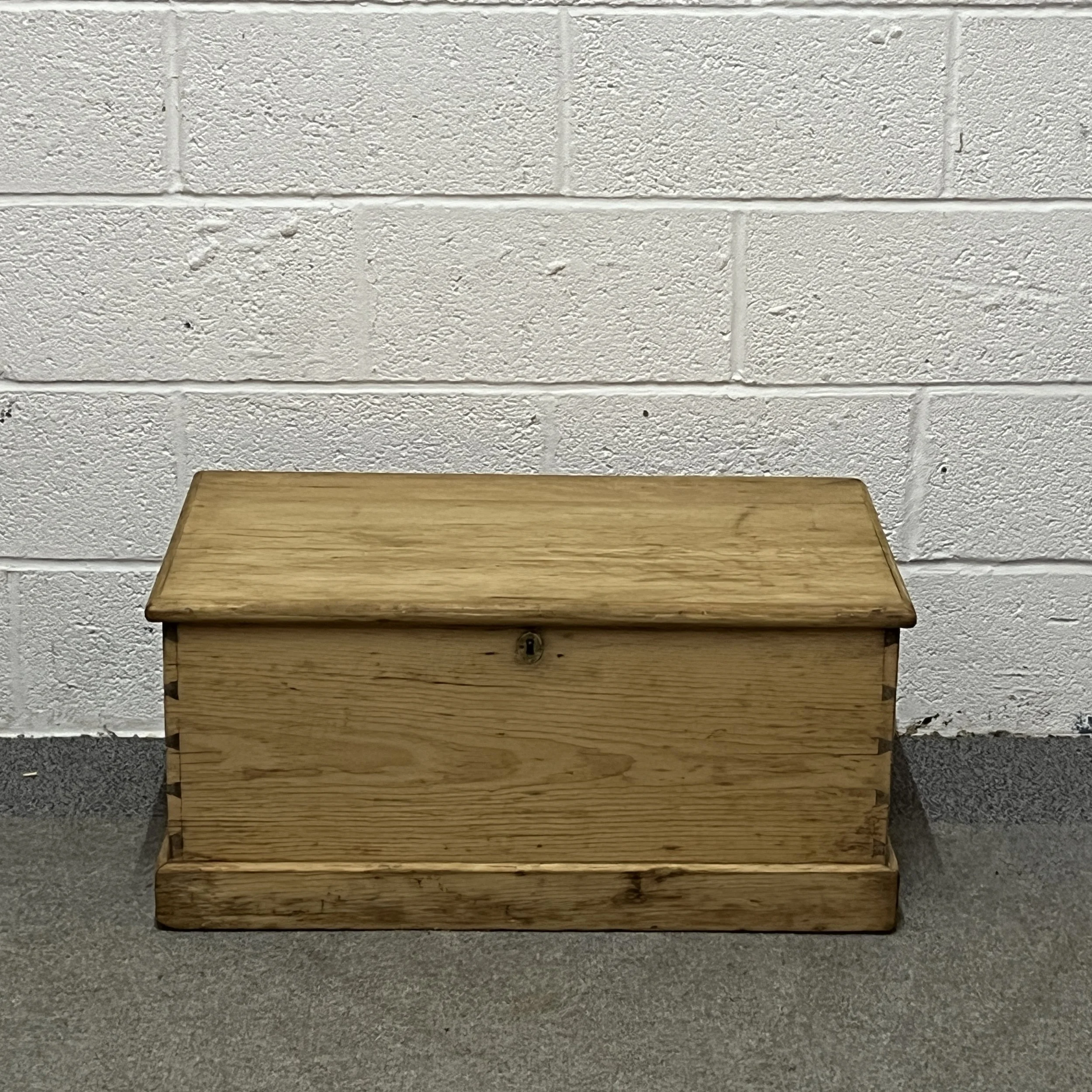 Small Victorian Pine Flat Top Blanket Box