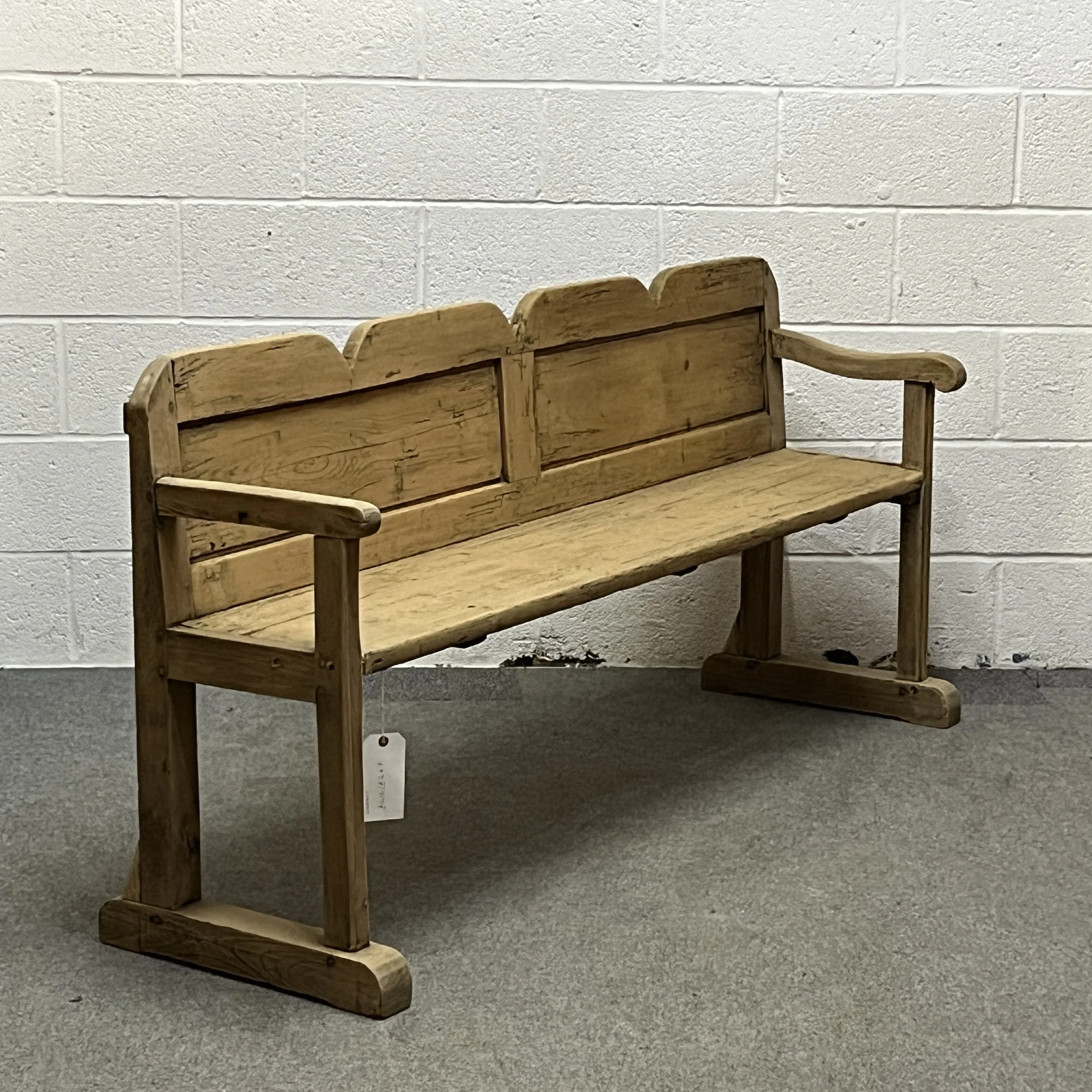 Old 6ft Pine And Oak Bench Seat