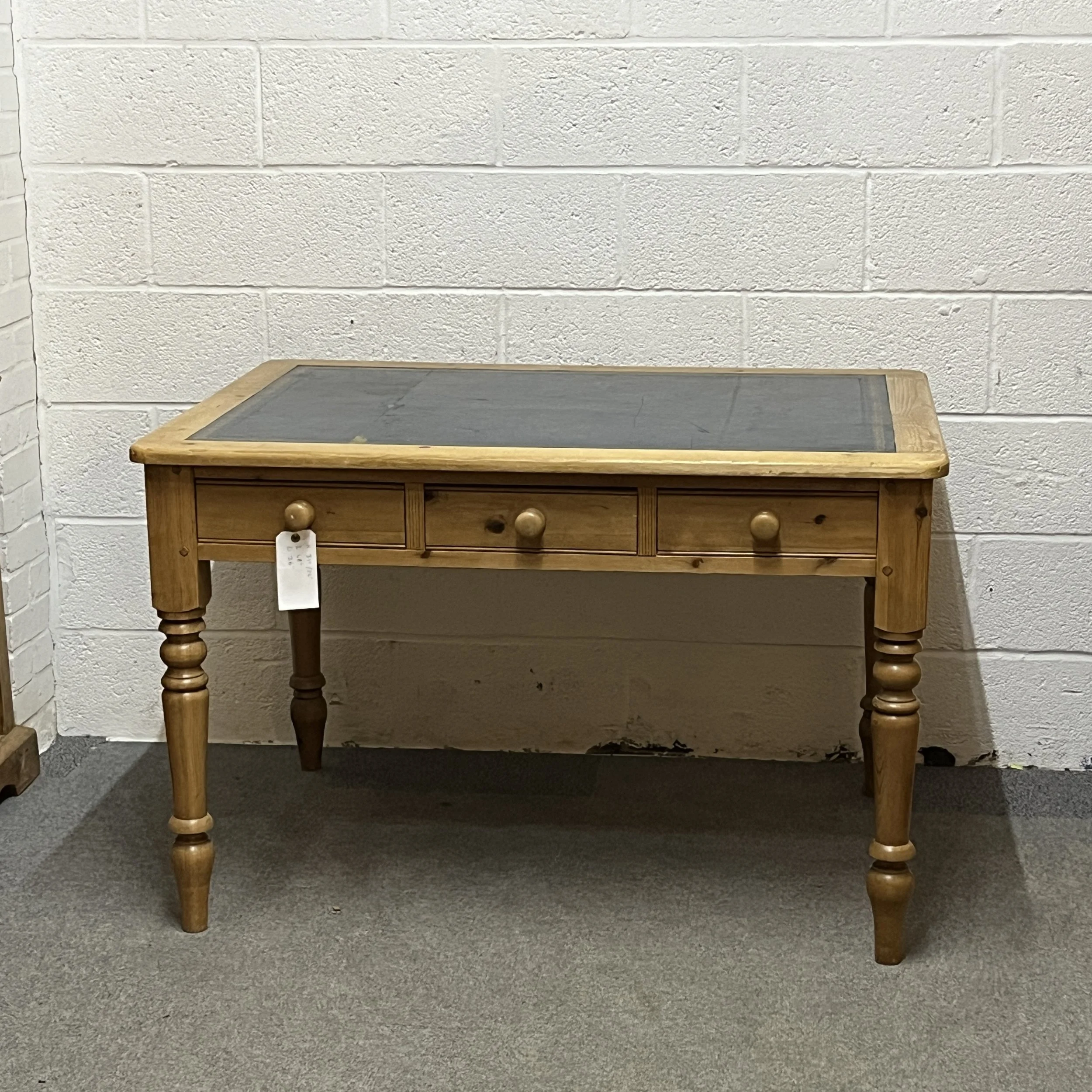 Pine Library Desk With Drawers