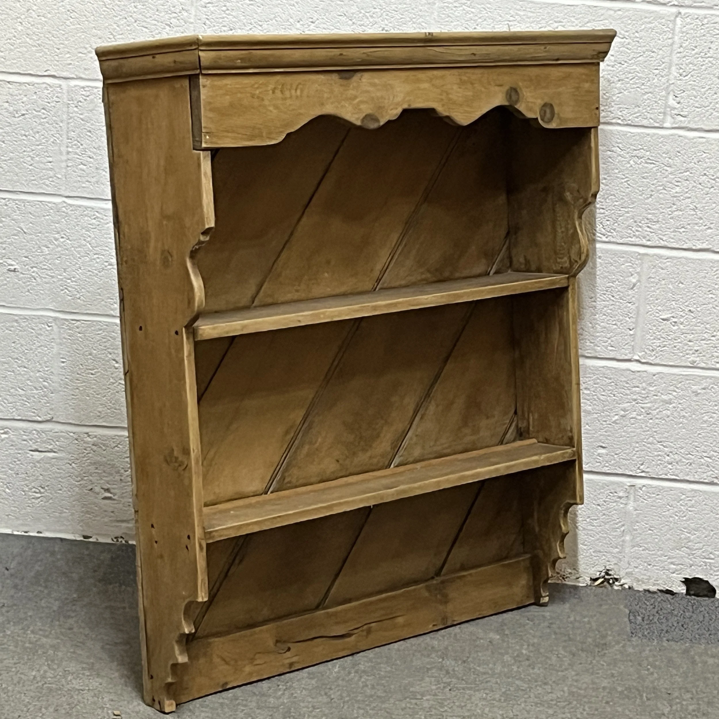 Antique Pine Wall Hanging Shelves