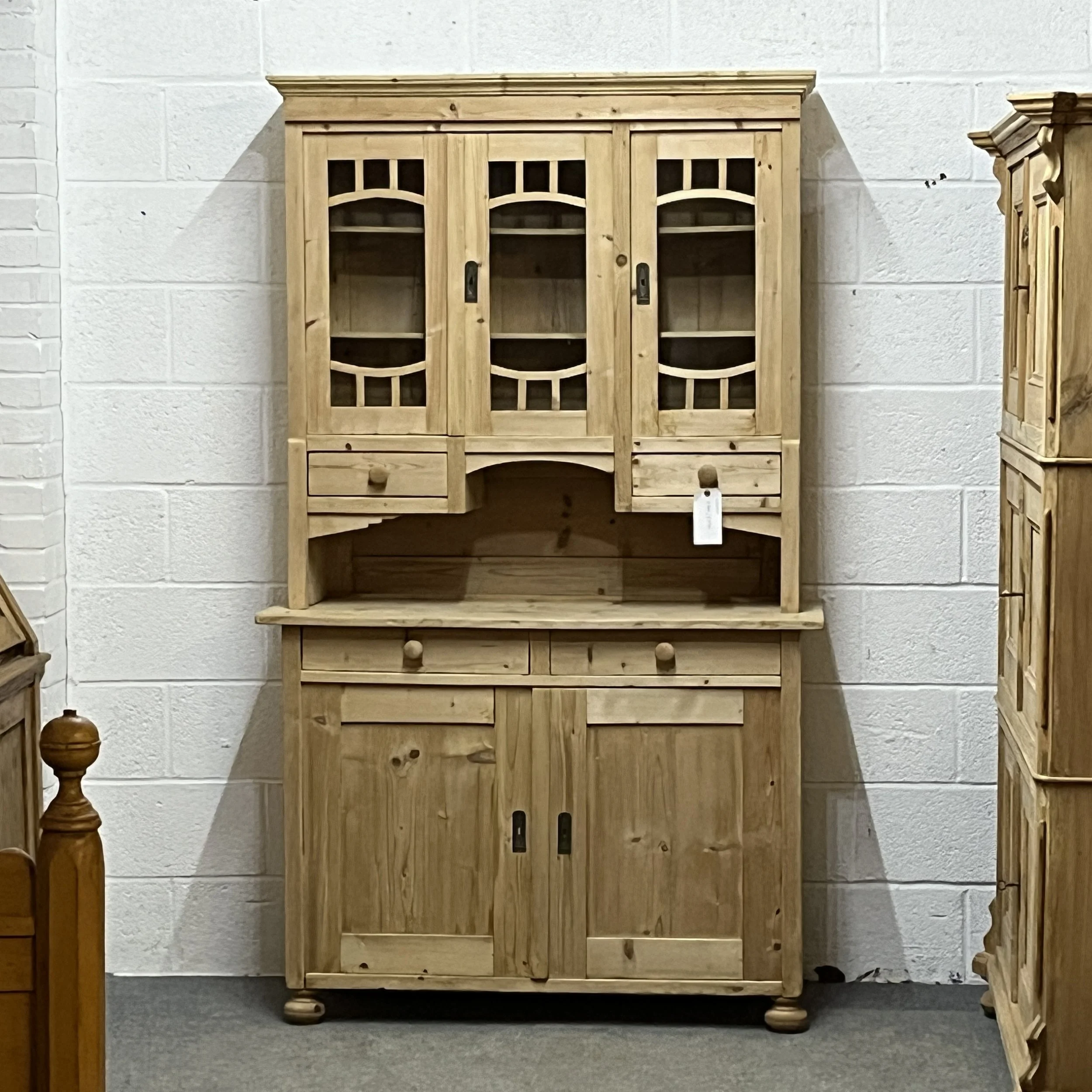Antique Pine Partly Glazed Dresser