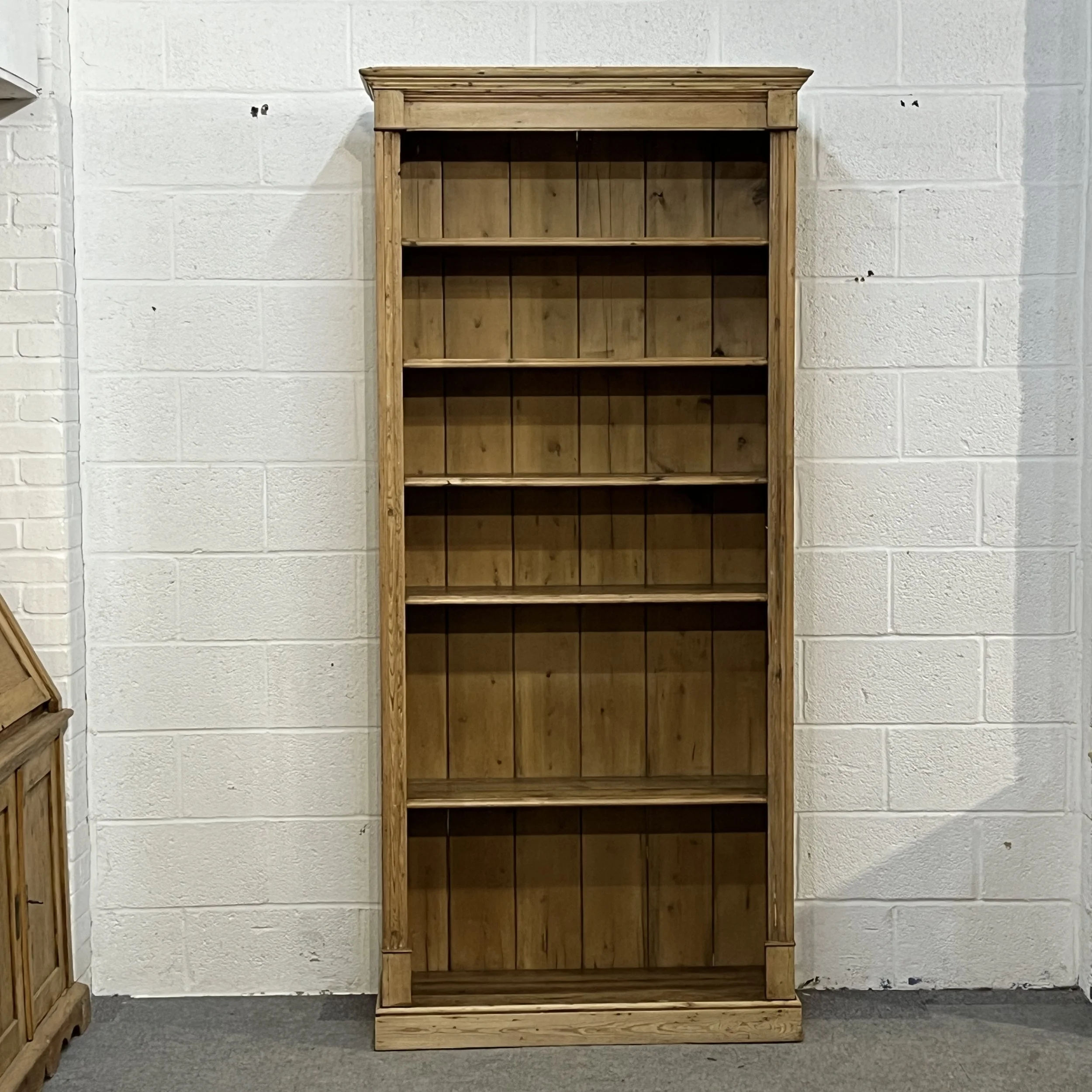 Very tall reclaimed pine bookcase