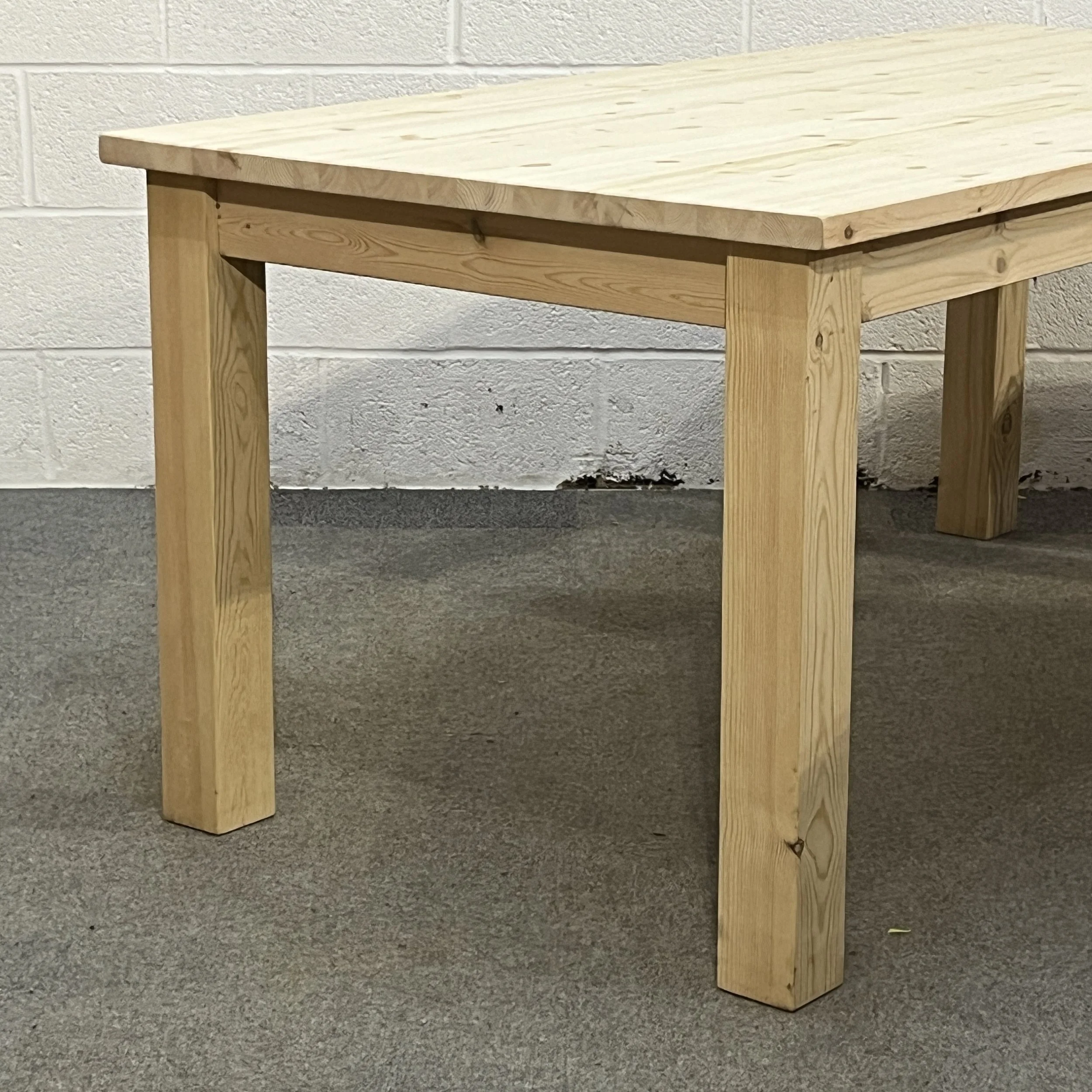 Pine table with square legs