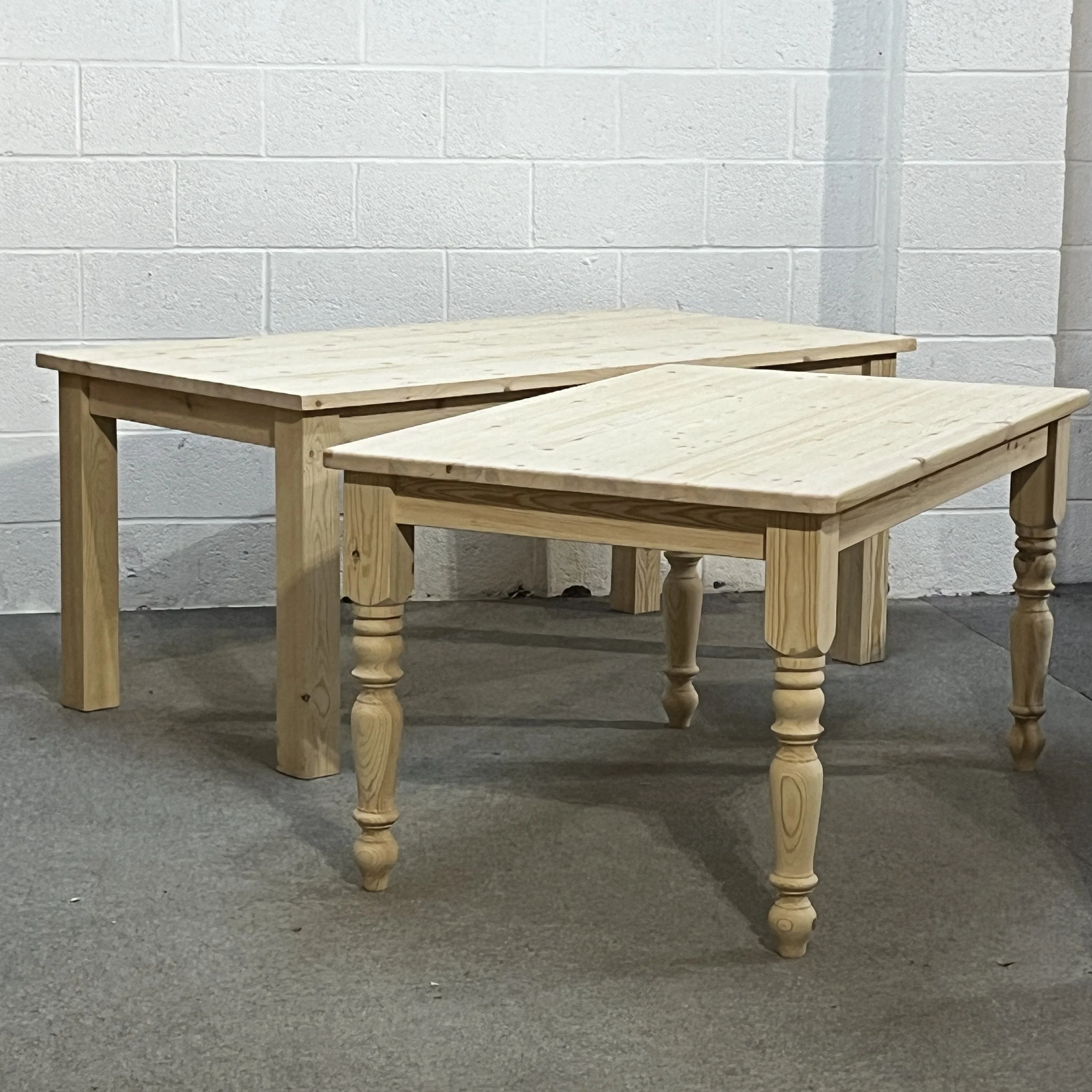 Made to measure new pine tables