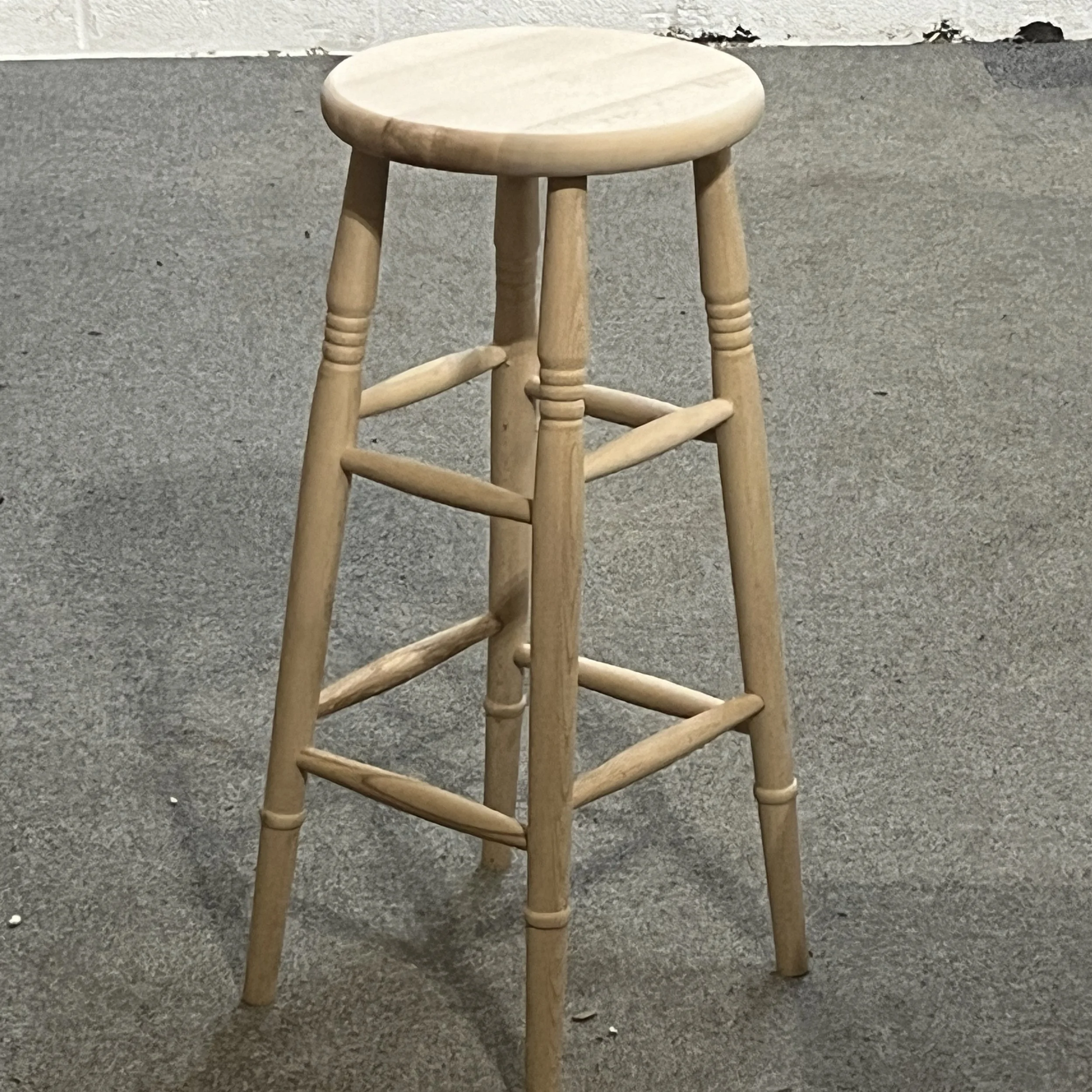 New Pilgrim High Round Beech Stool