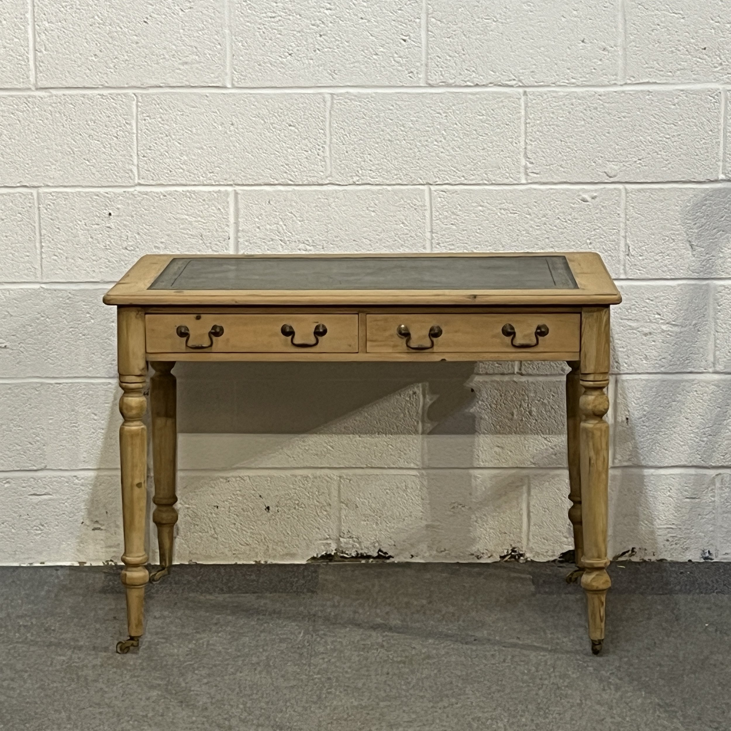 Edwardian Pine 2 Drawer Writing Table With Leather Insert (Copy)