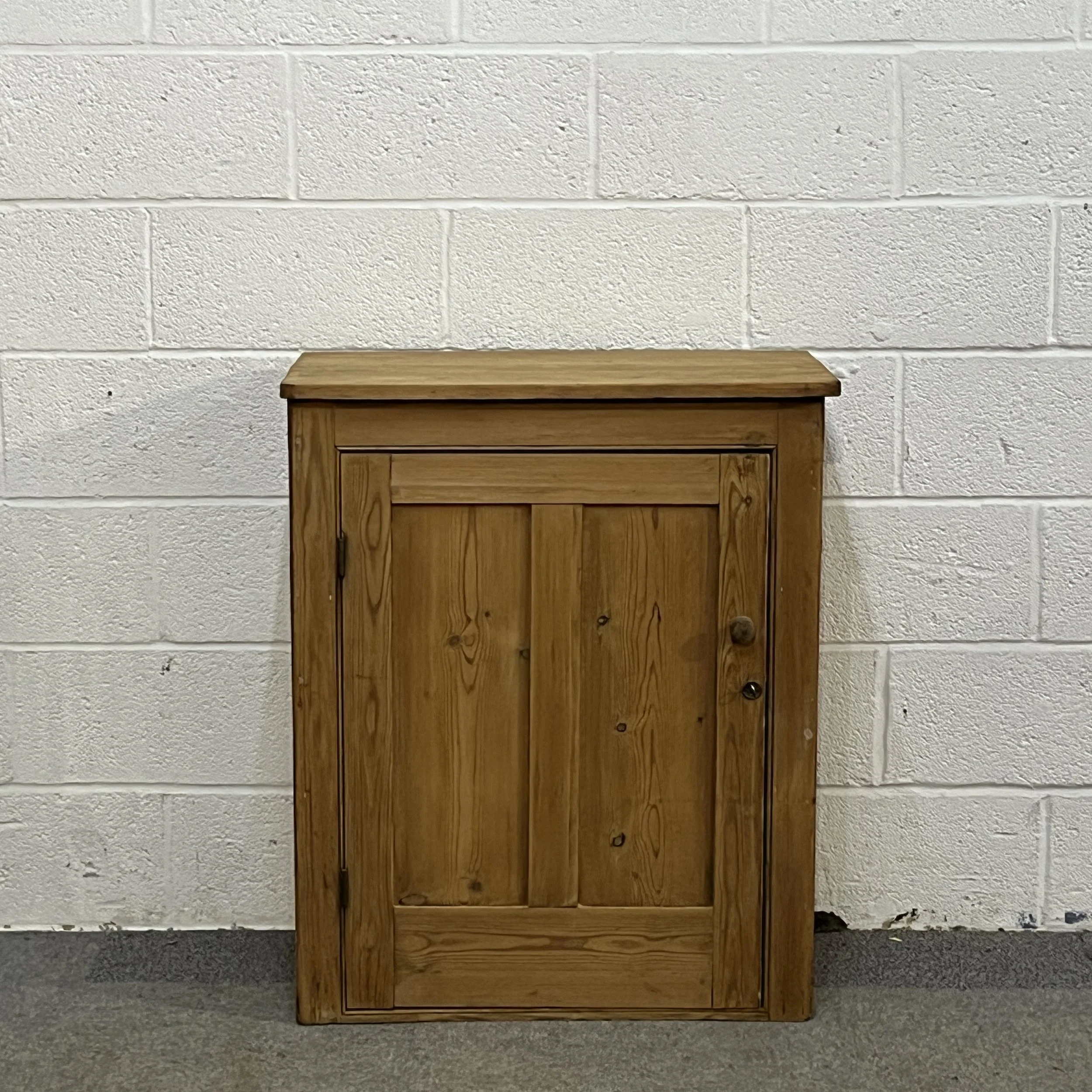 Small Old English Pine Single Door Cupboard
