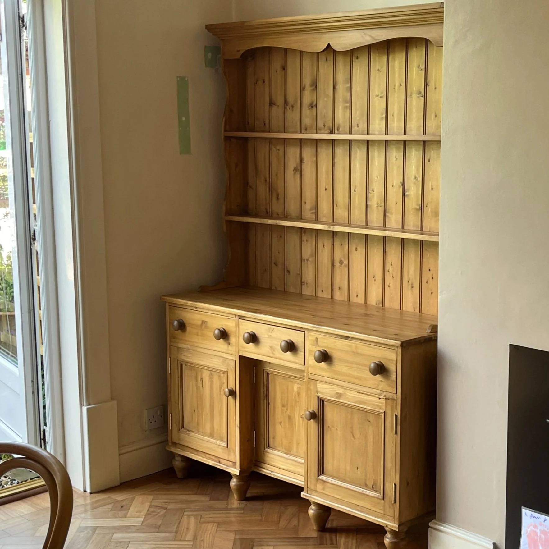 Pine dresser made from new pine