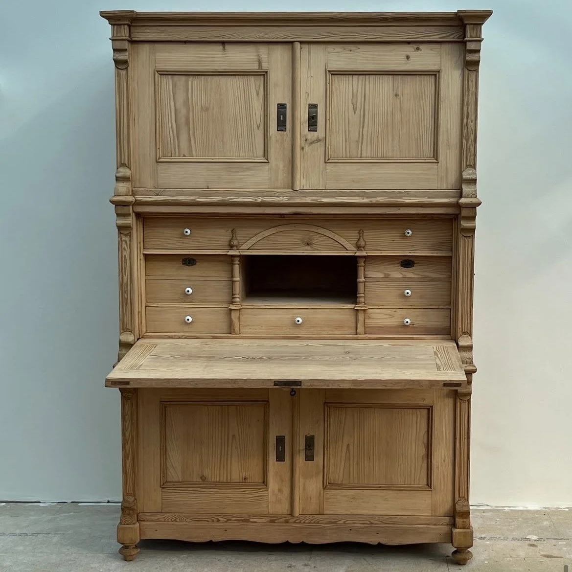 Large antique pine Secretaire