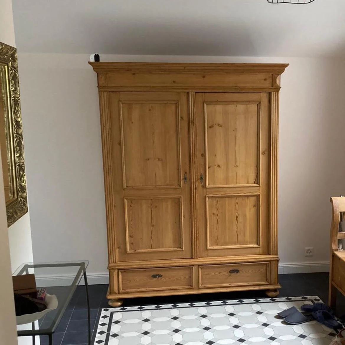 Large pine wardrobe