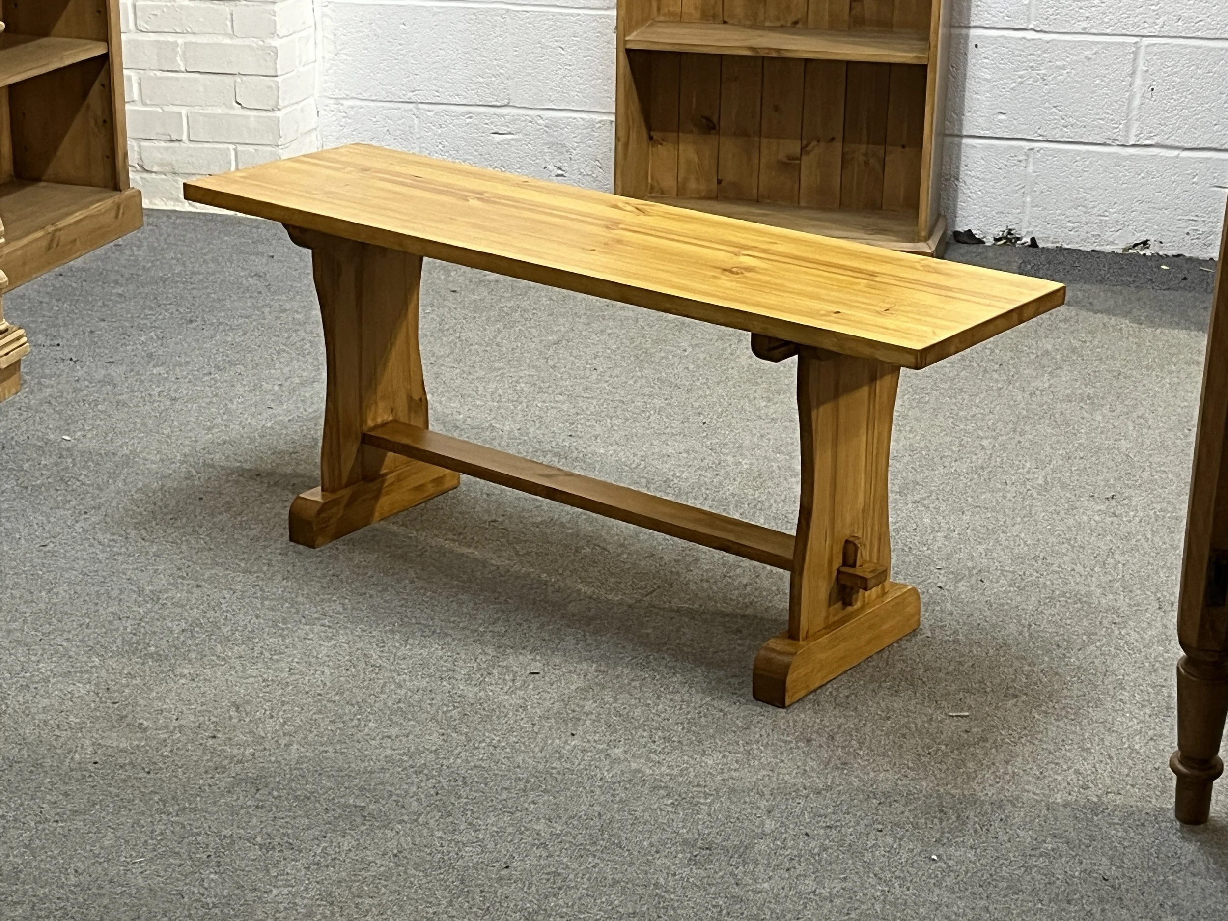 Small handmade pine bench