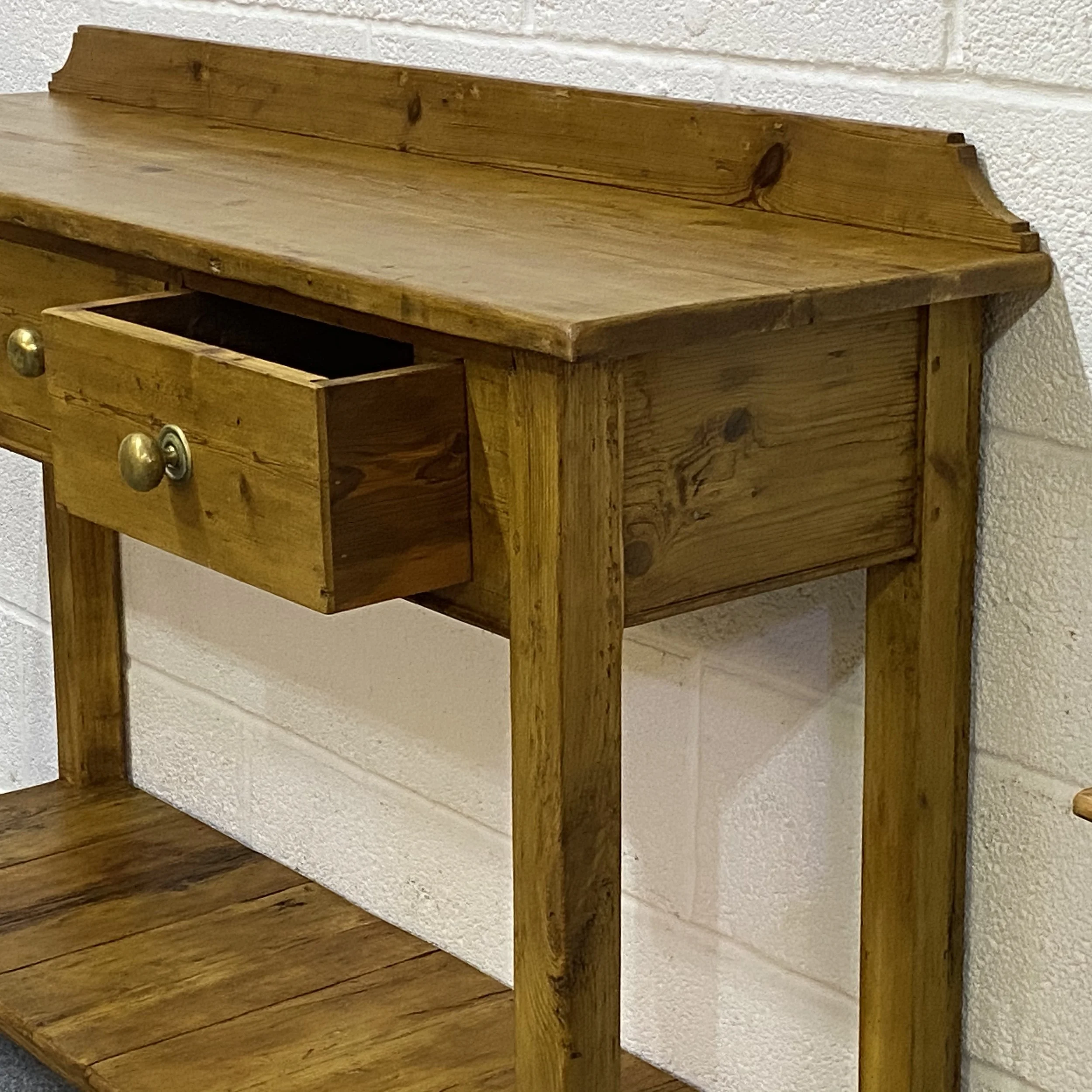 Handmade pine Console table floorboards
