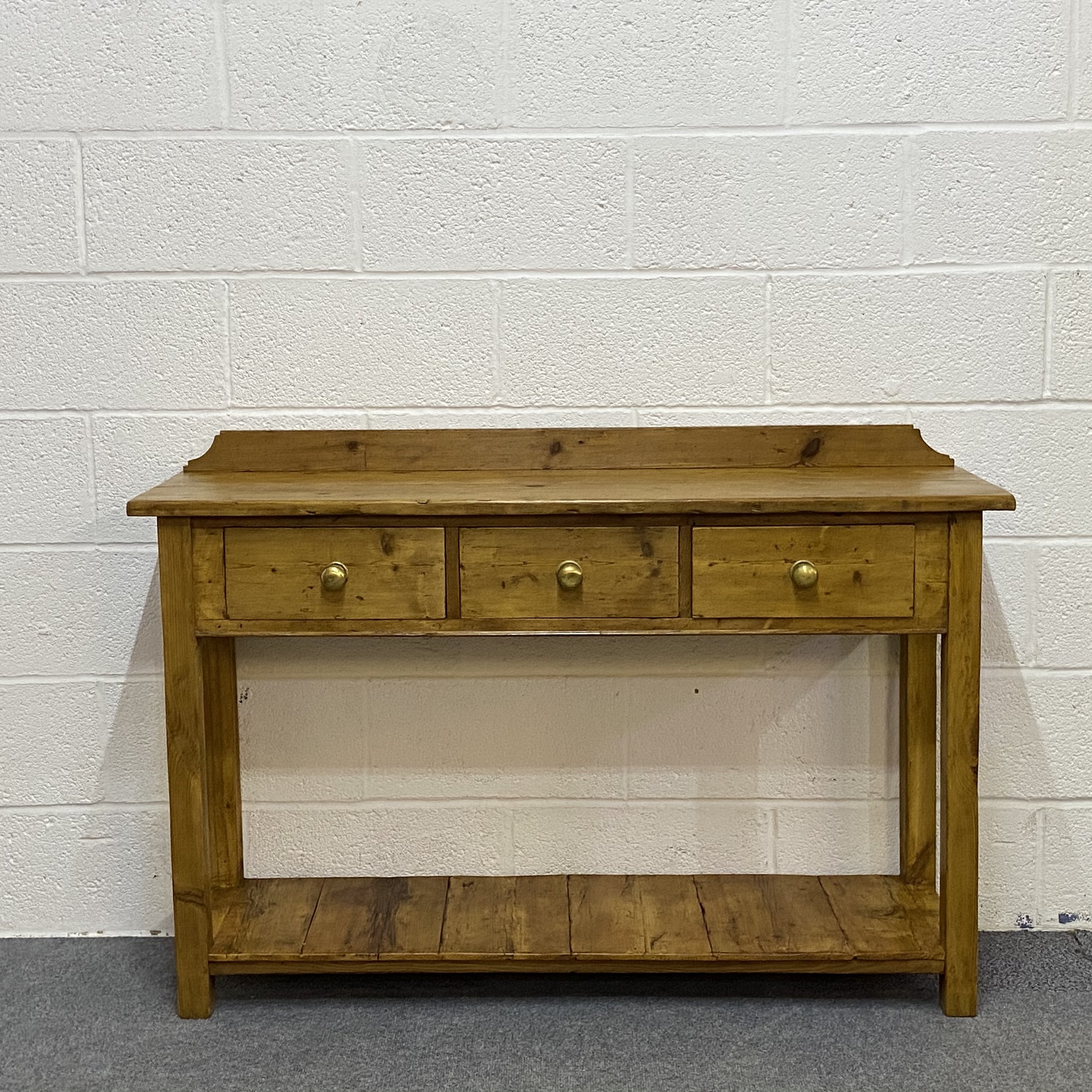 Pine Console table made from old pine floorboards