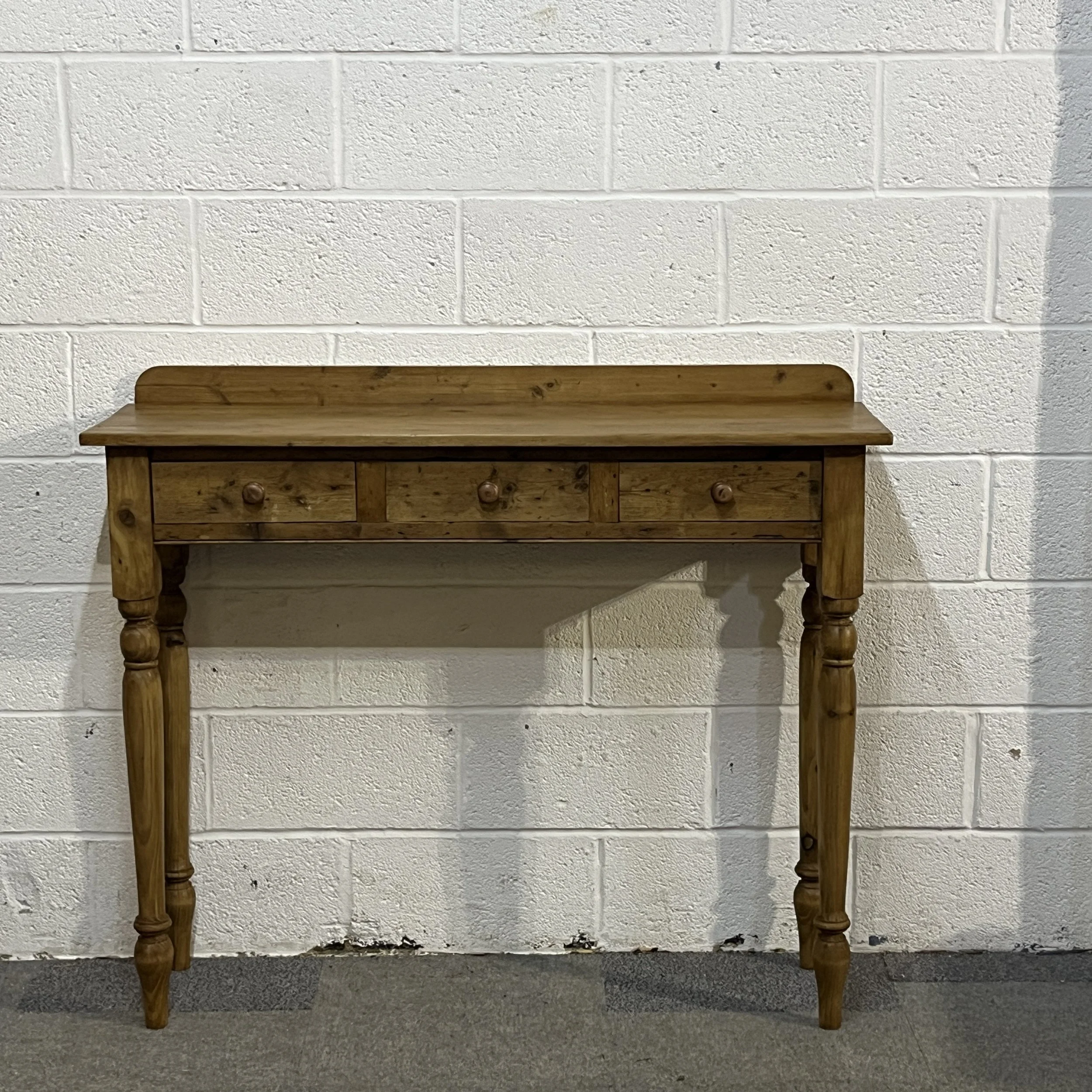 Tall pine Console Table made from old pine floorboards