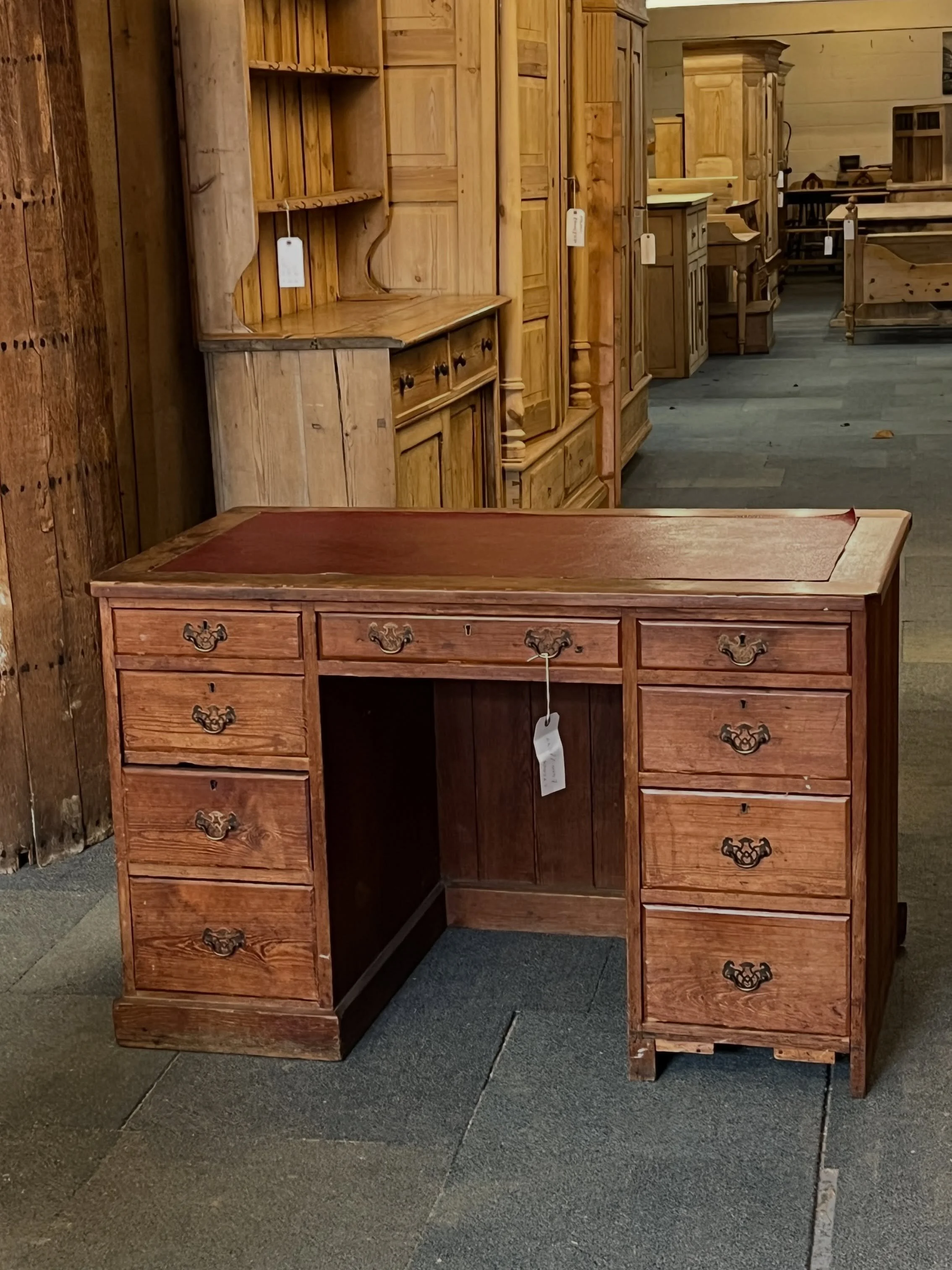 ✨ Just Arrived! ✨

This beautiful 1920s English Pitch Pine desk has just arrived and is full of character and charm. With its rich grain, warm colour, and classic design, it would make a stunning addition to any home office, study, or workspace.

The