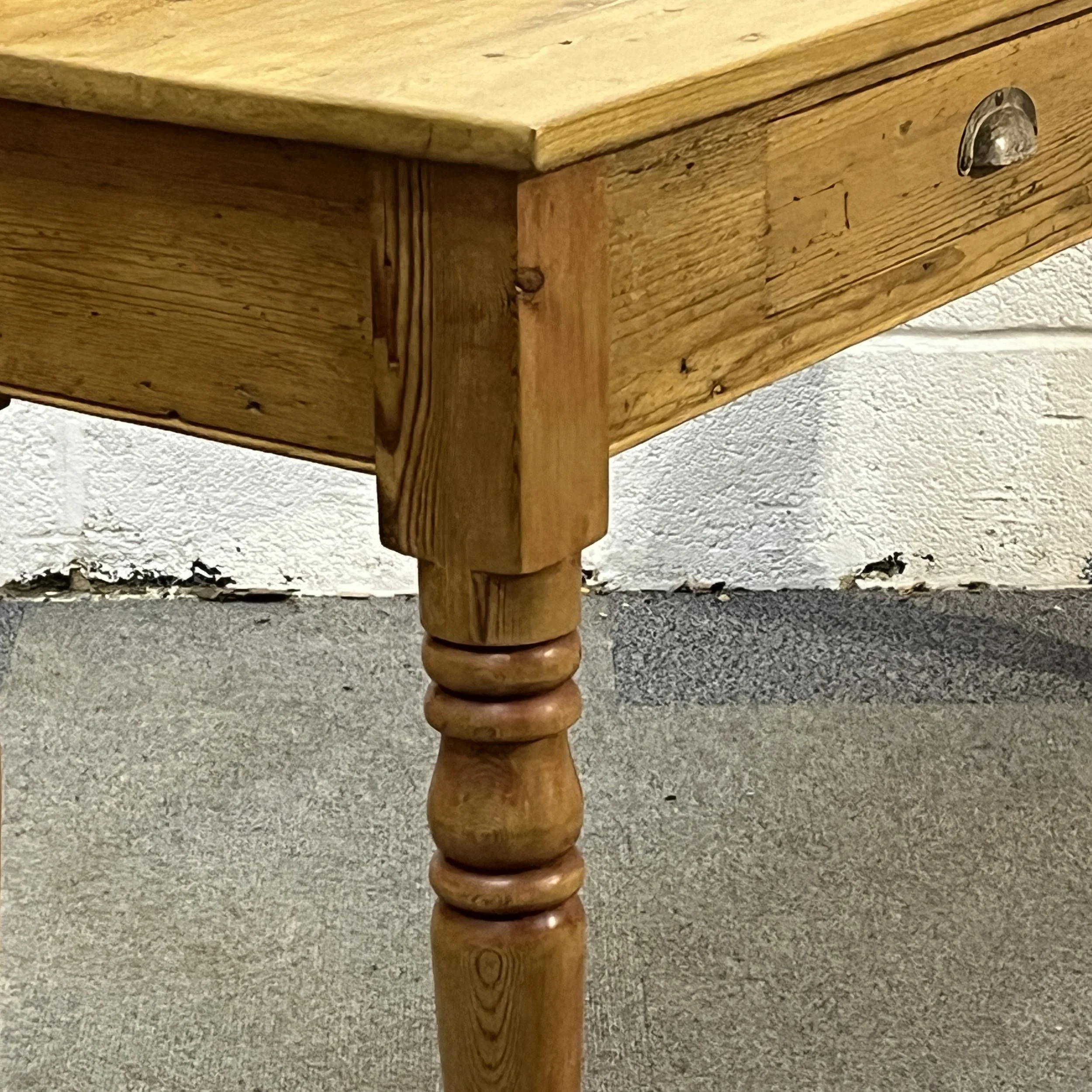 Slender old pine turned legs