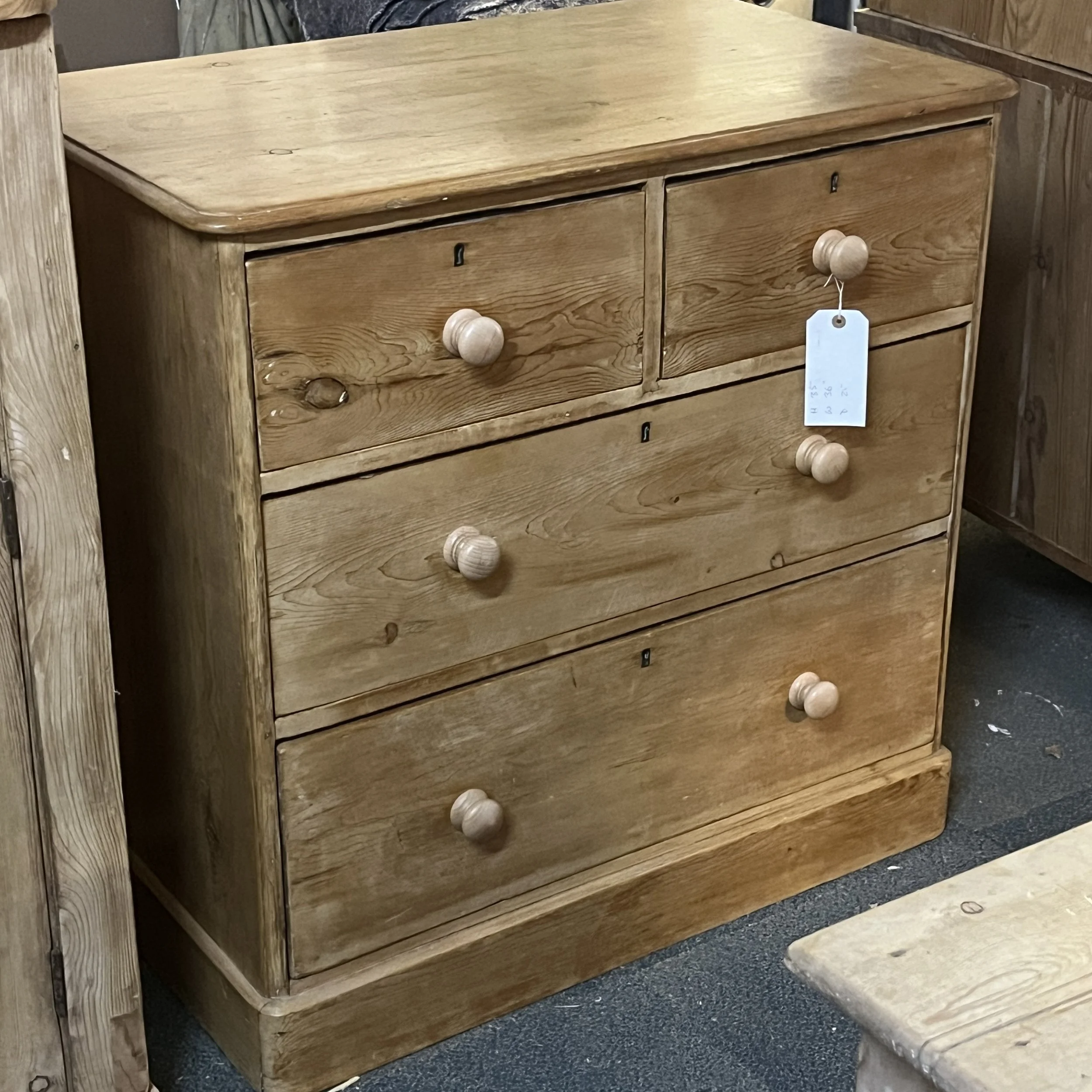 Victorian Pine Chest of Drawers, 2 over 2