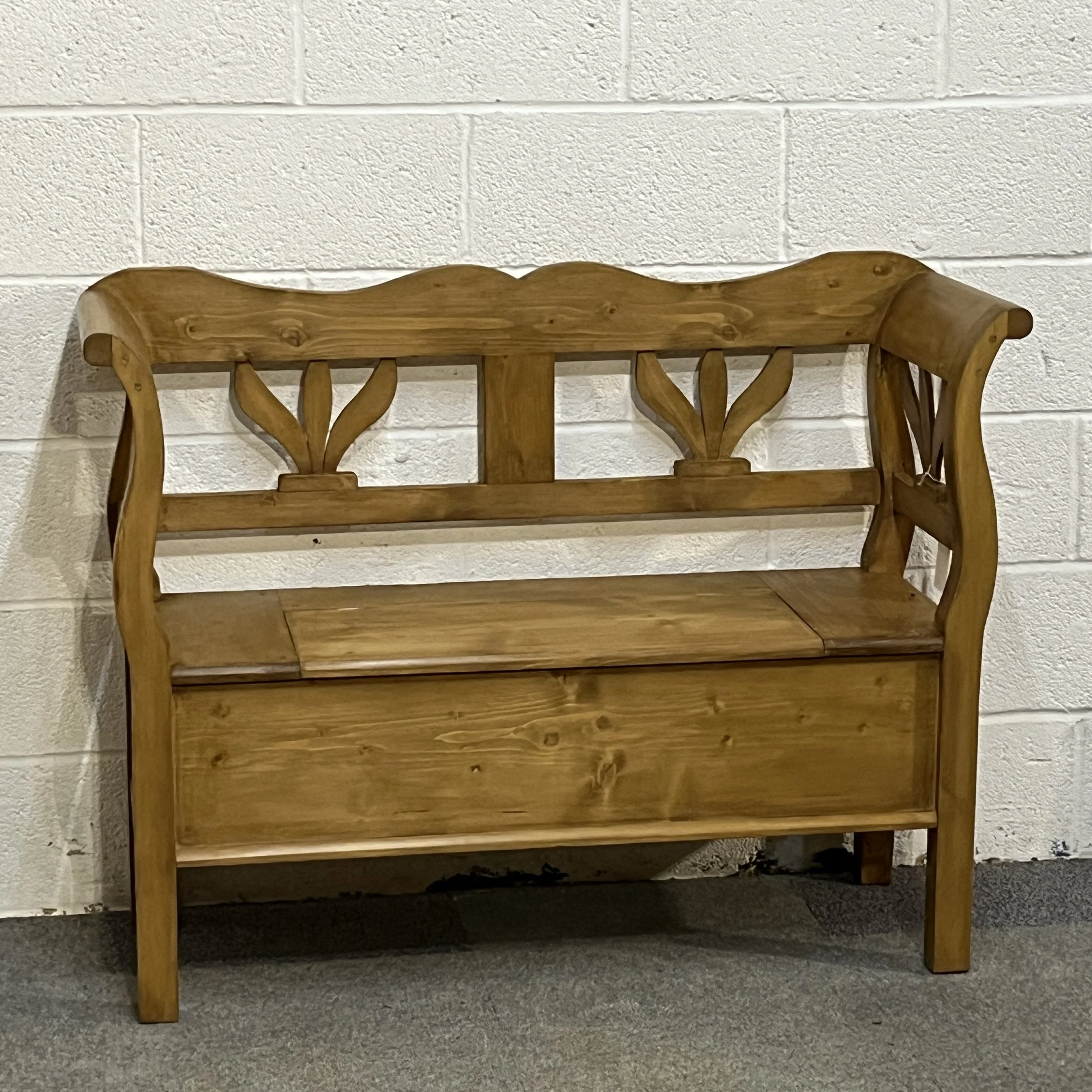 Small Pine Storage Bench
