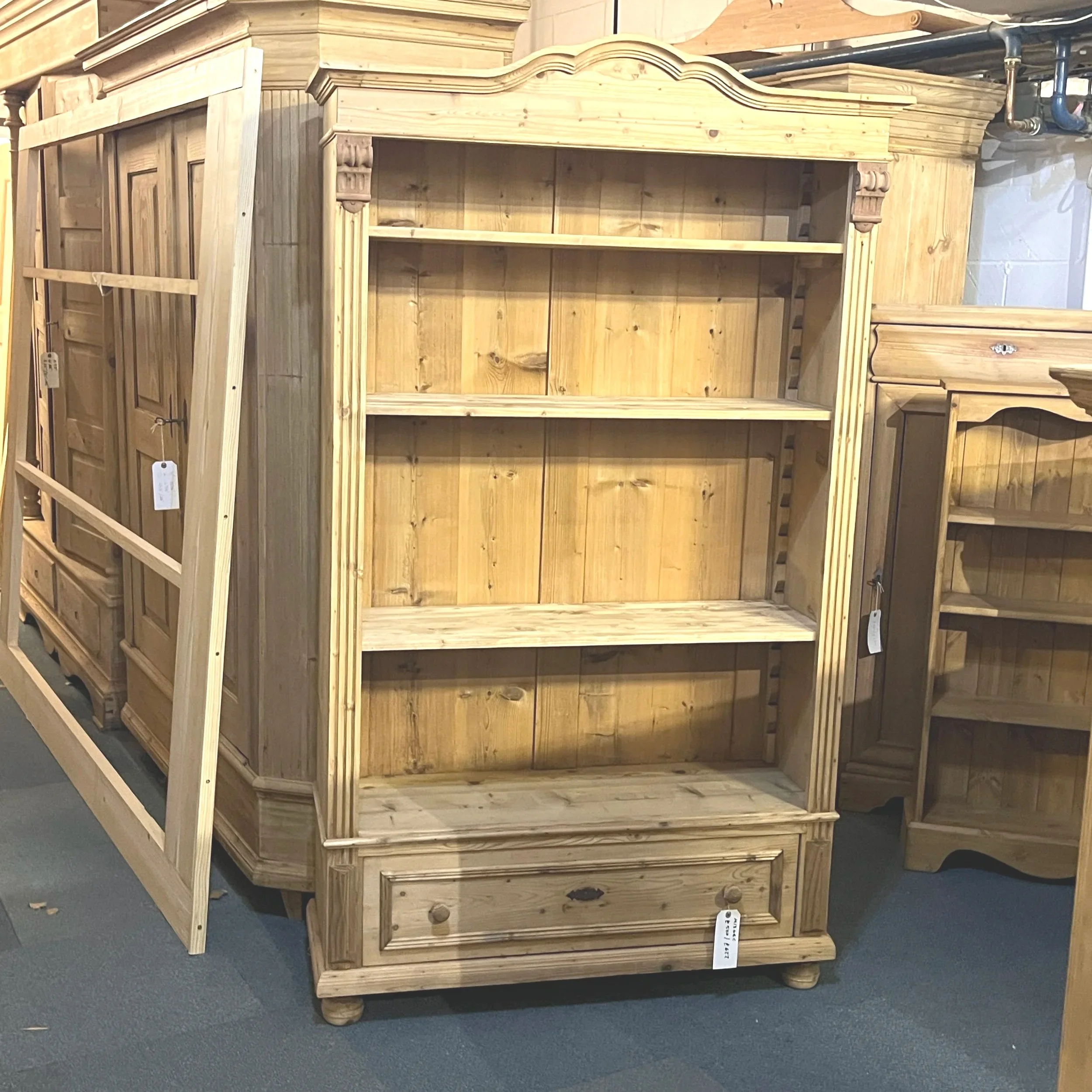 1920s German Antique Pine Four-Drawer Chest