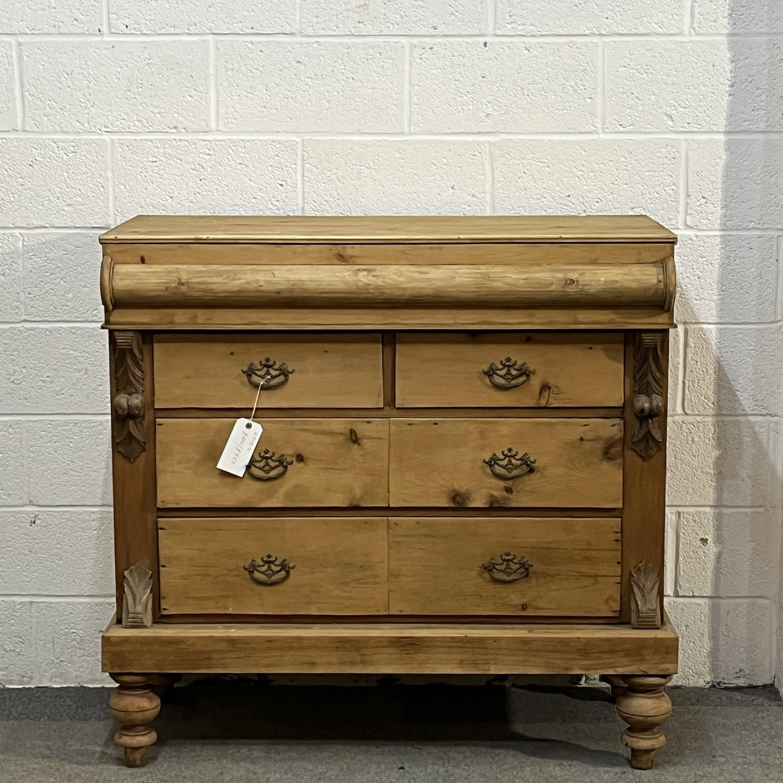 Large Victorian Scottish Pine Chest Of Drawers