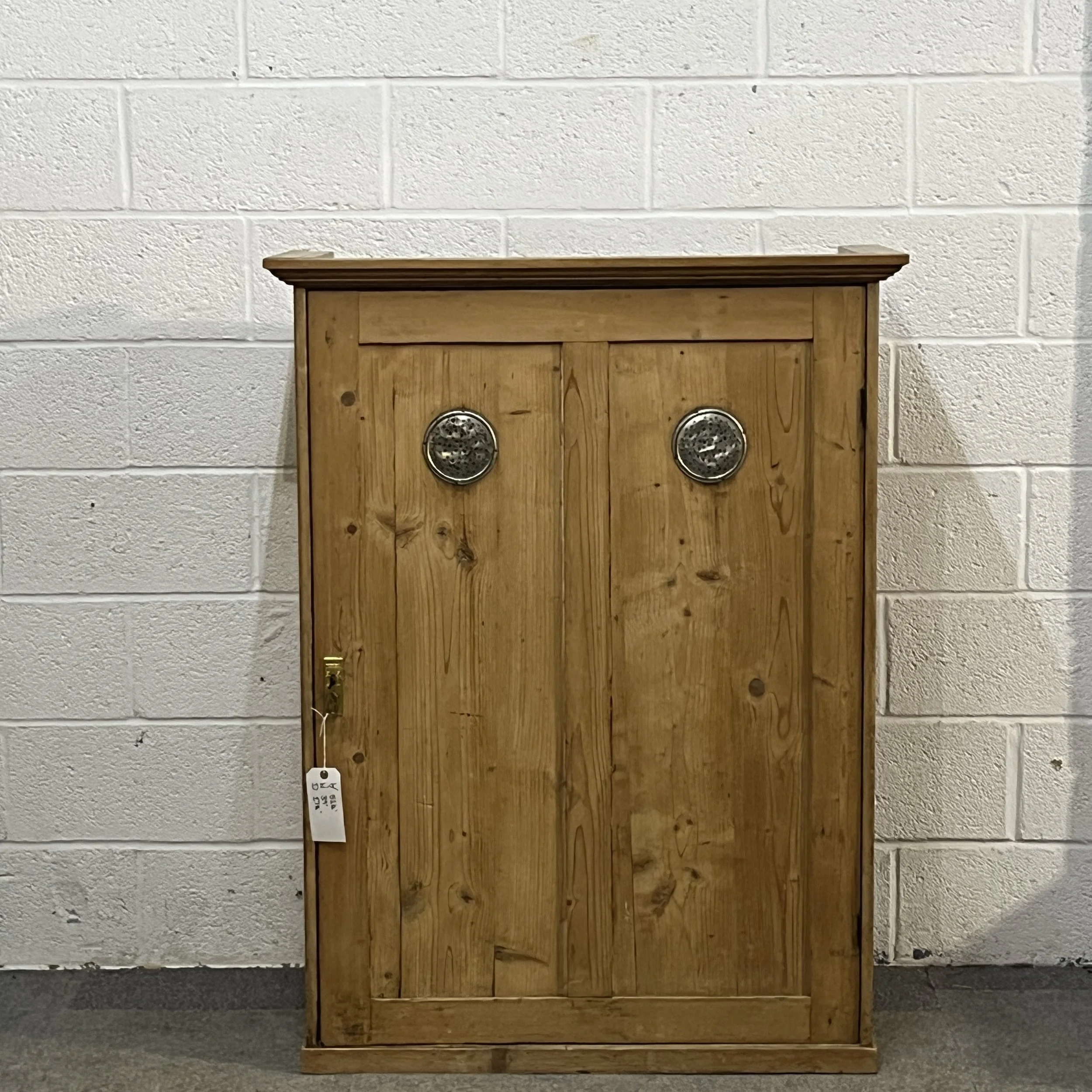 Single Door Antique Pine Larder Cupboard With Internal Drawers