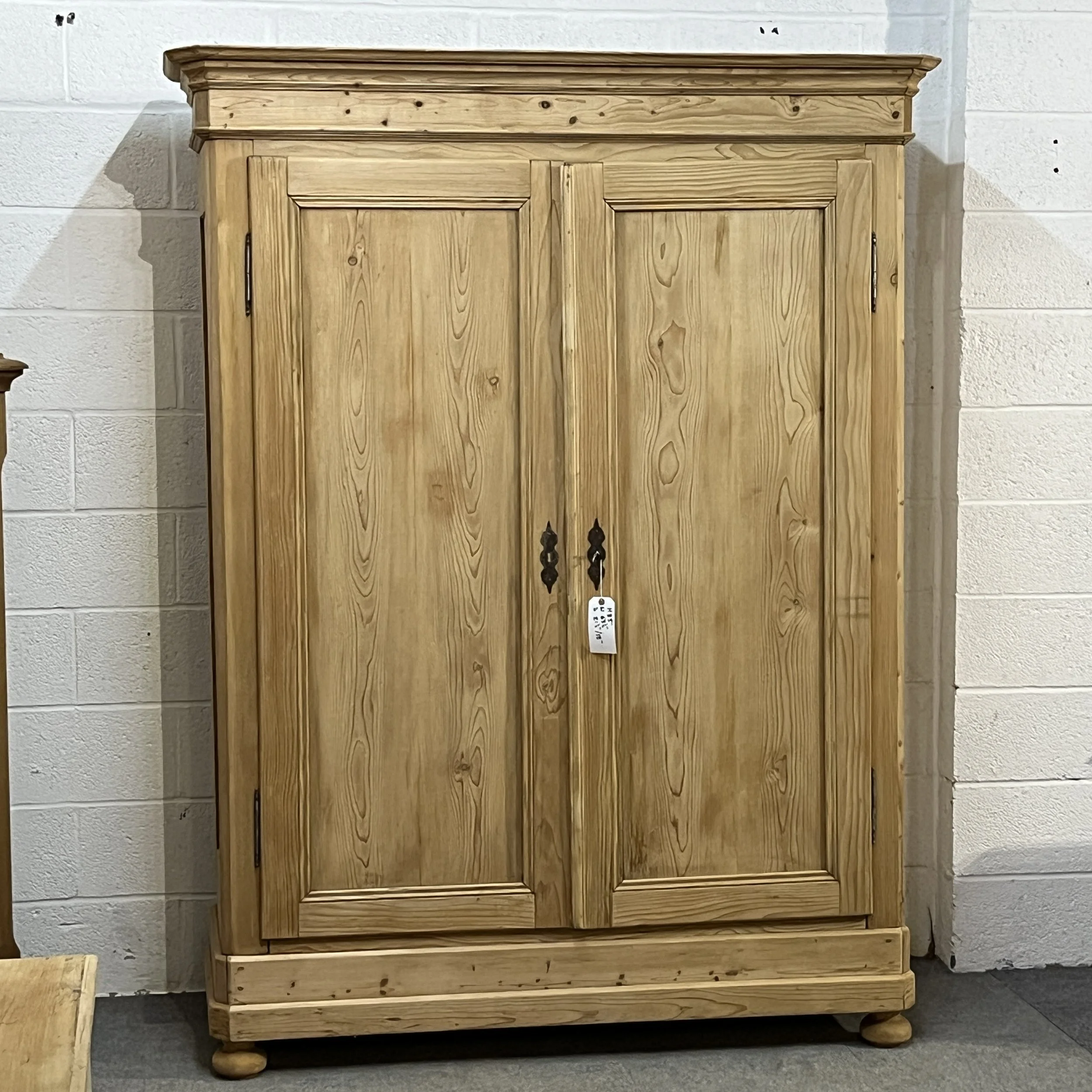 Very Large French Old Pine Double Wardrobe (Dismantles)