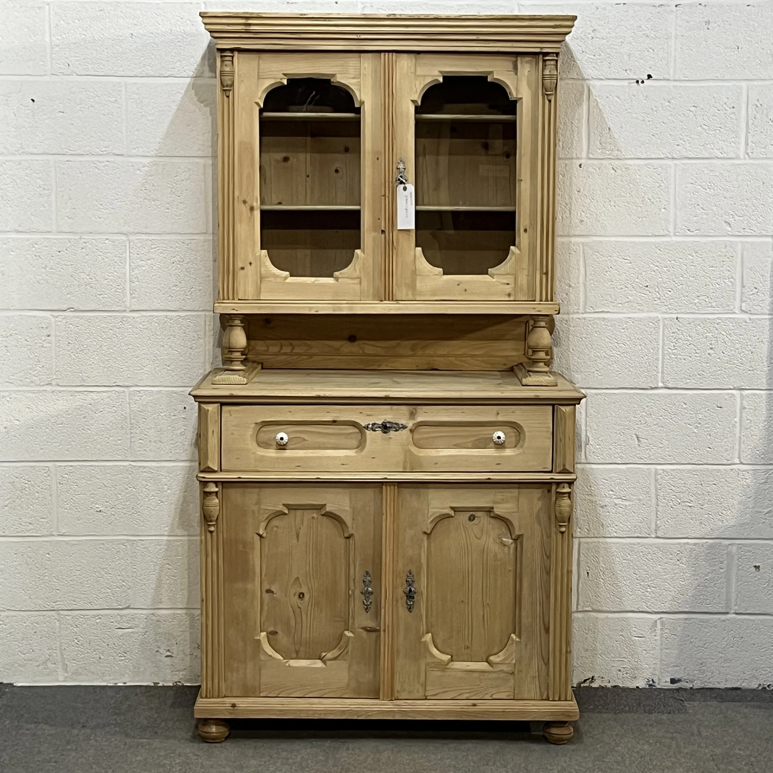 Beautiful Hungarian Antique Pine Glazed Dresser