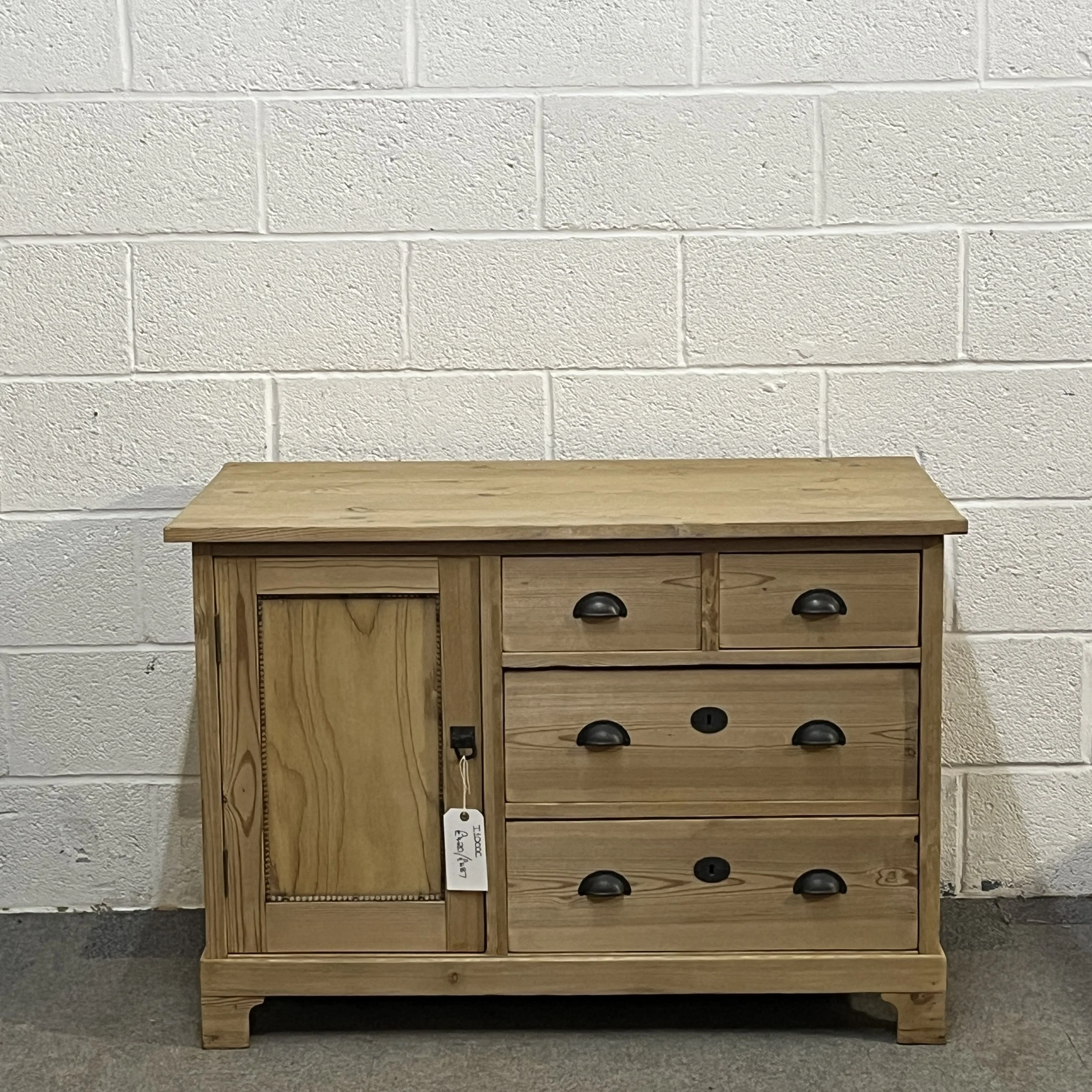 1920’s Pine Cupboard And Drawer Unit (Copy)