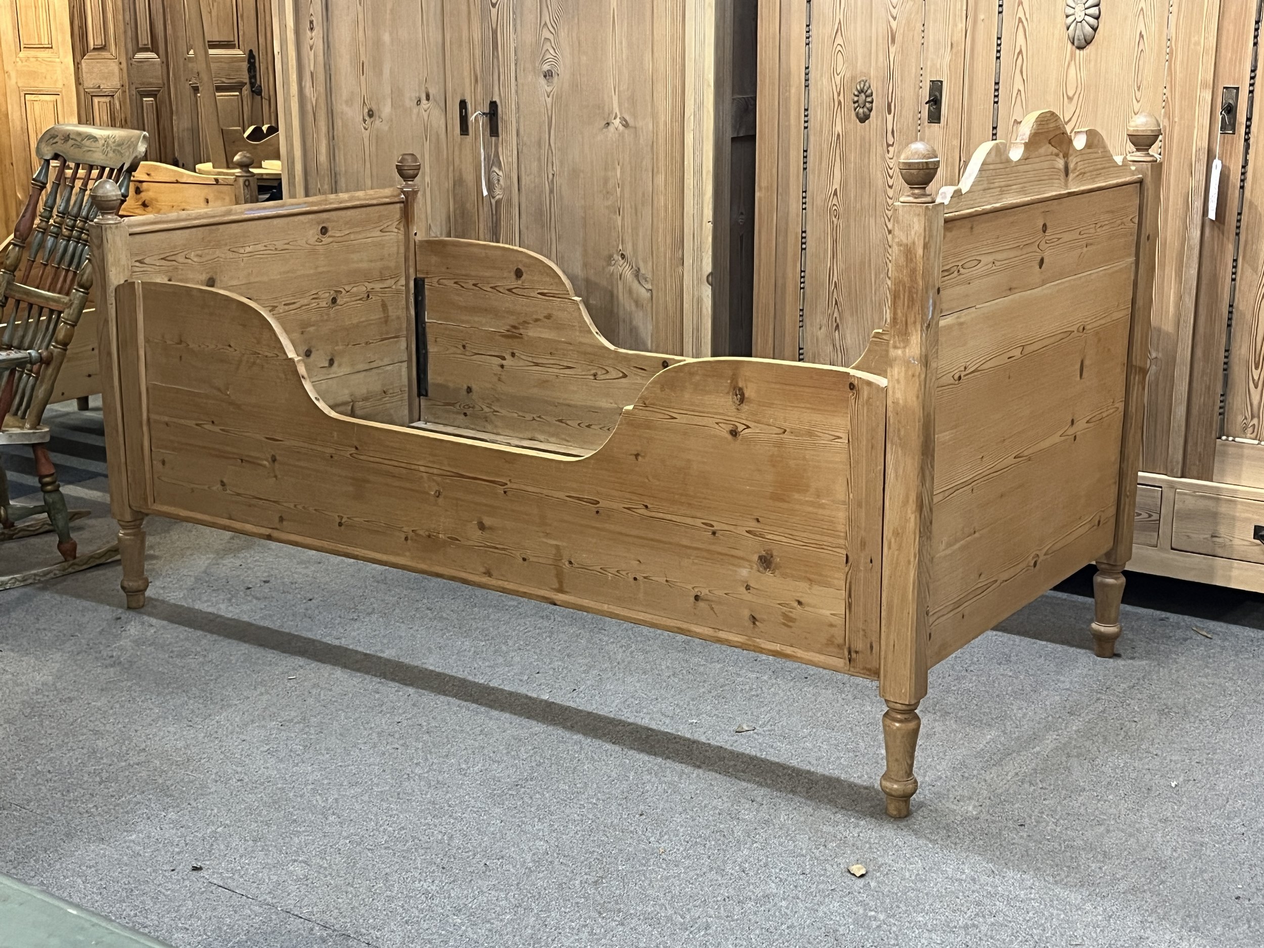 Antique Pine Sleigh Bed