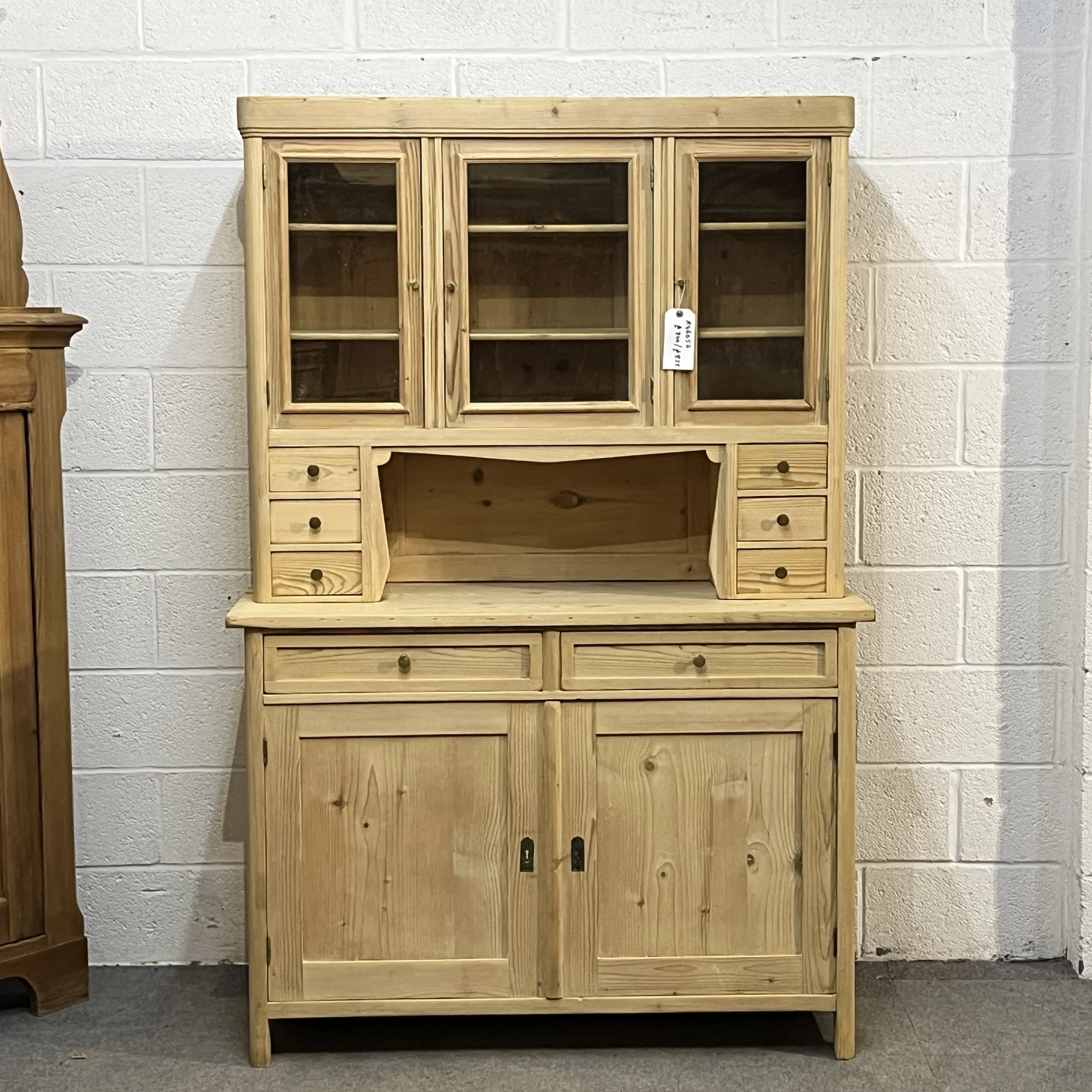 1930’s Czech Partly Glazed Pine Dresser