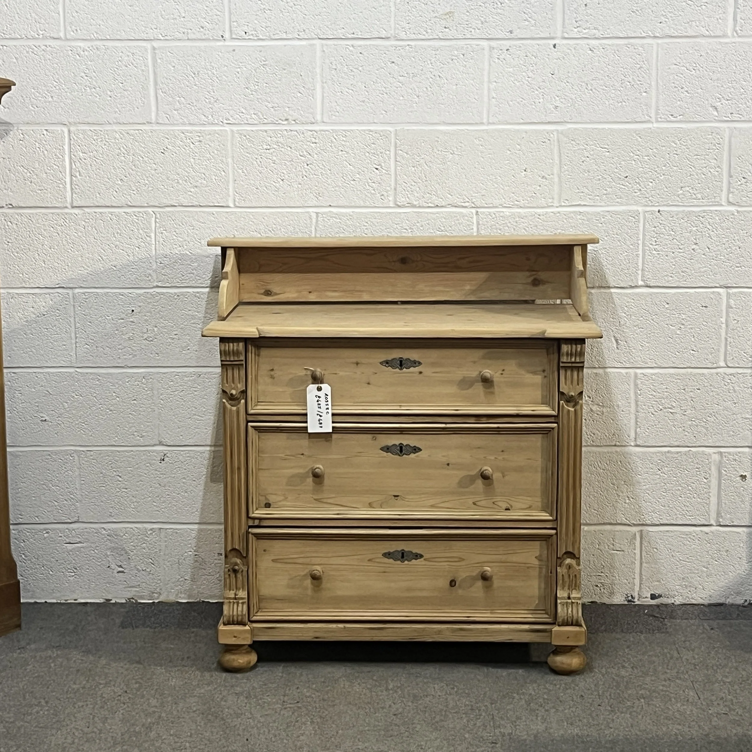 Antique Pine Chest Of 3 Drawers