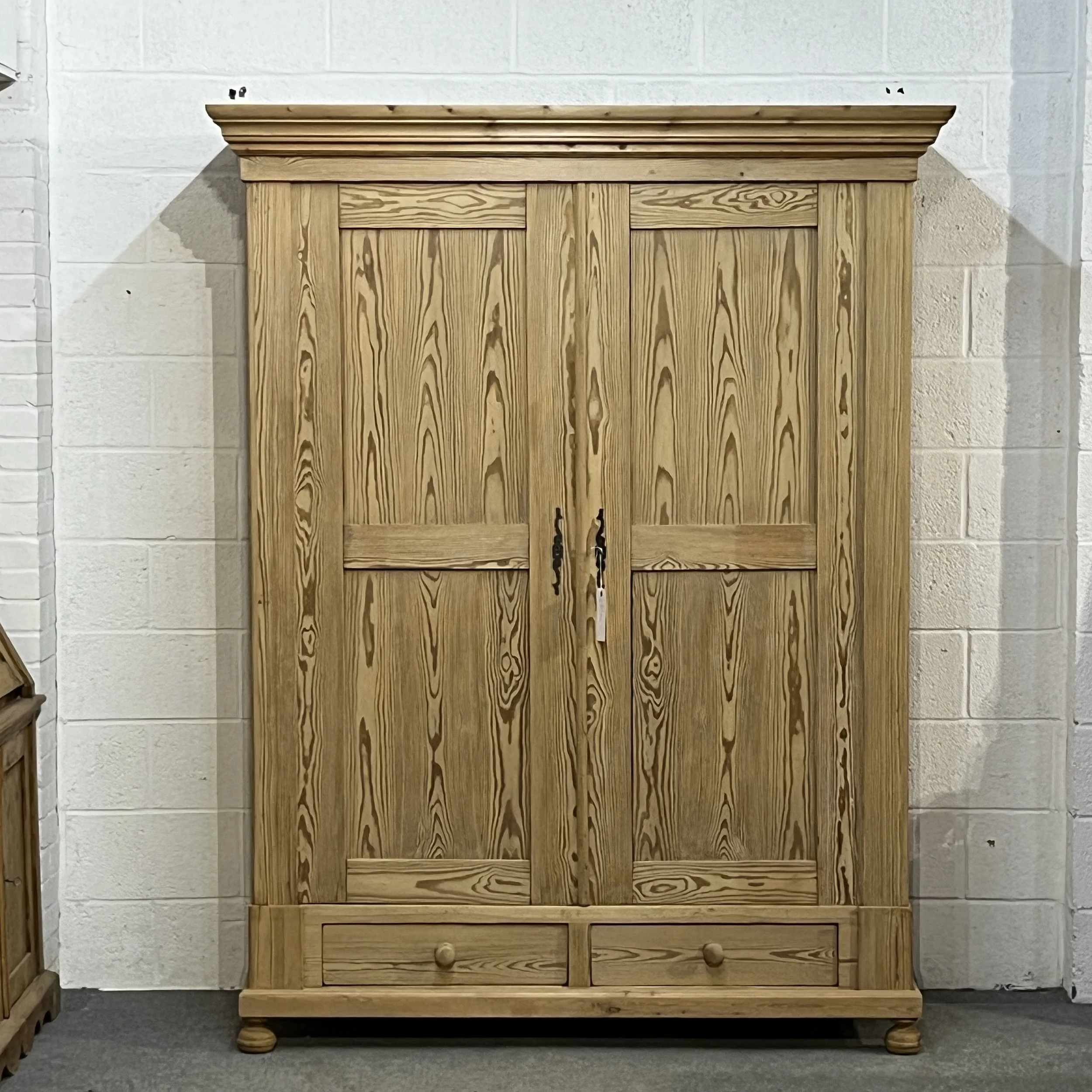 Large Pine Wardrobe With Bottom Drawers