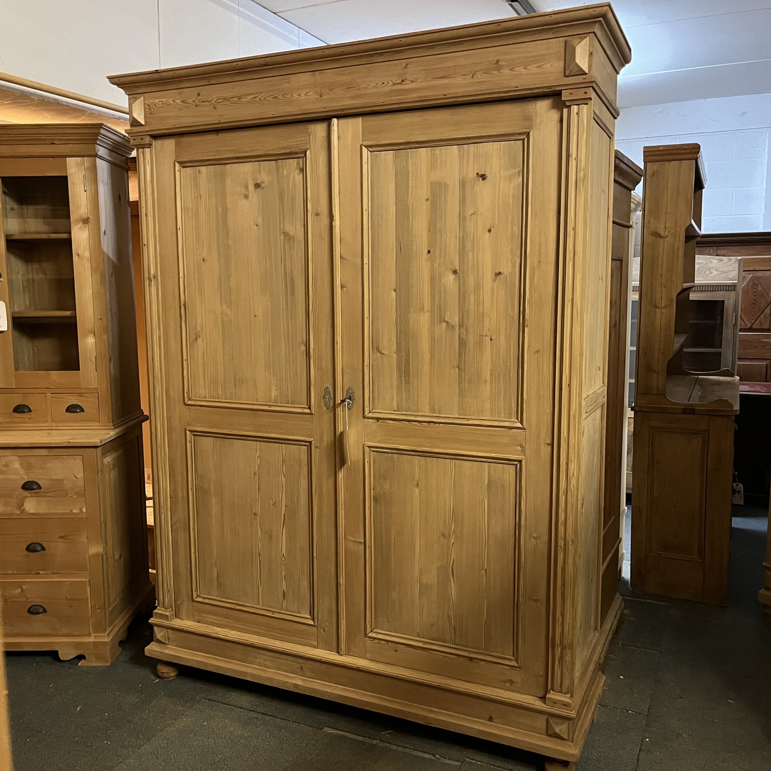 Very Large Antique Pine Cupboard — Fully Dismantles for Delivery