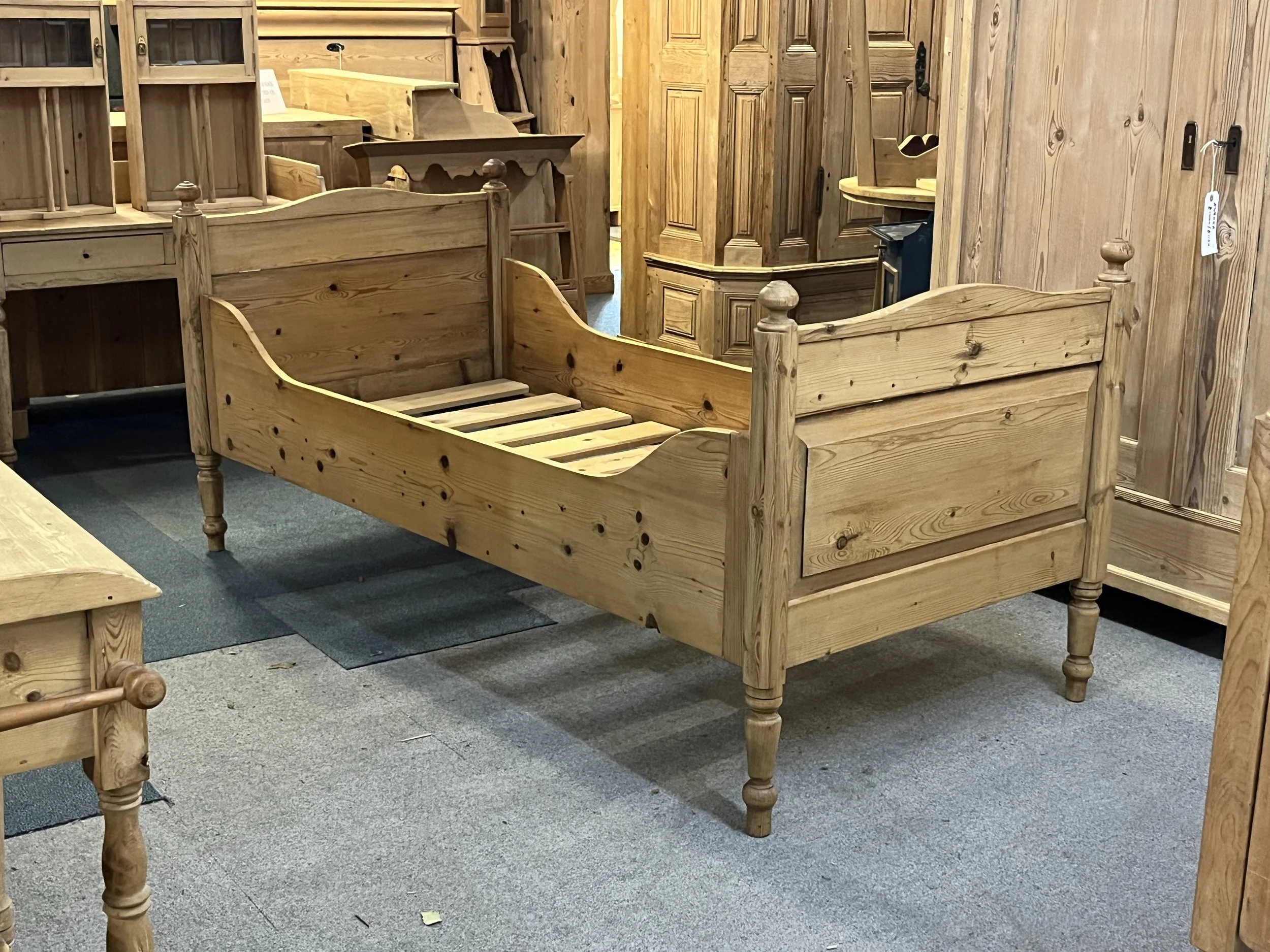 Antique Pine Sleigh Bed