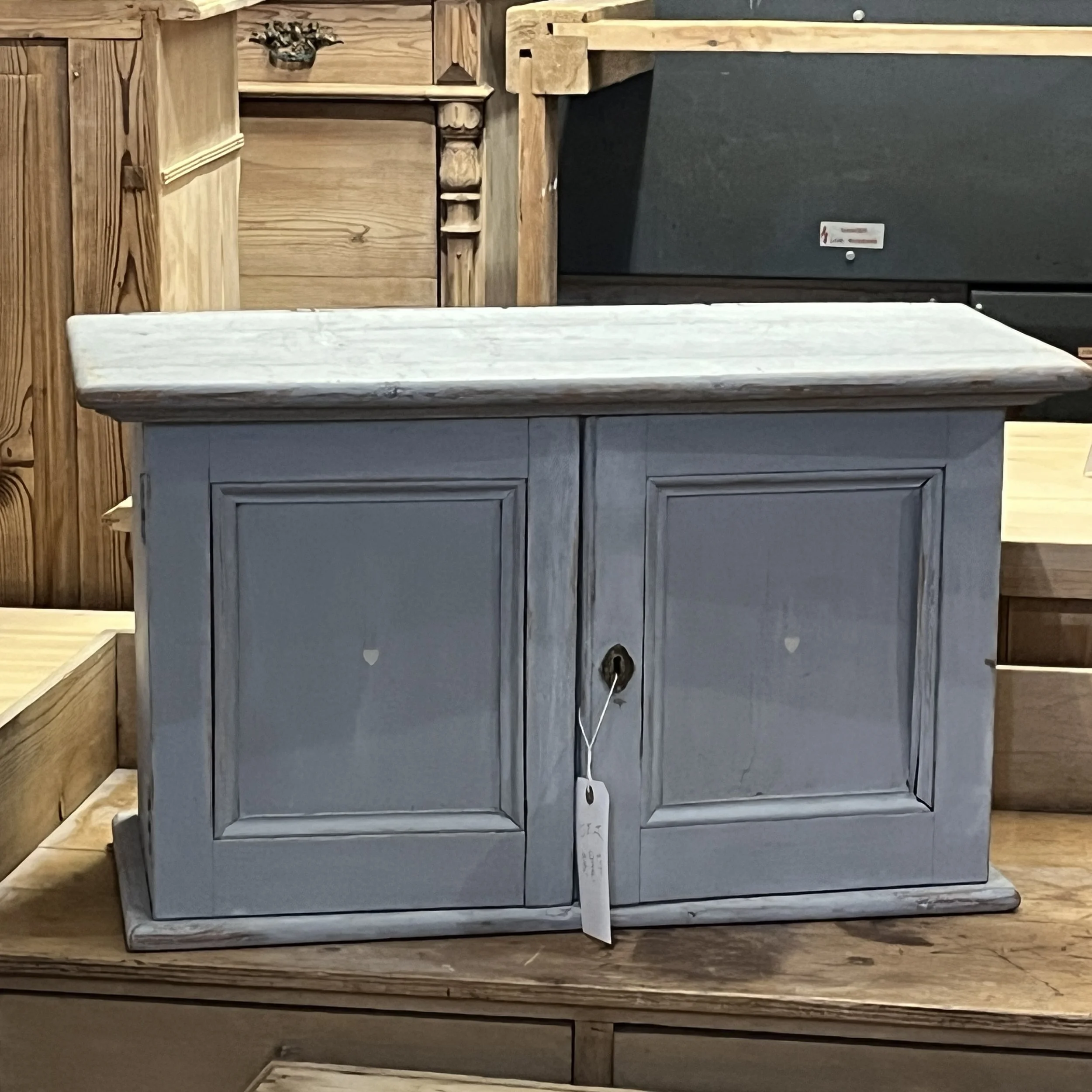 Small Painted Pine Wall Hanging Cupboard