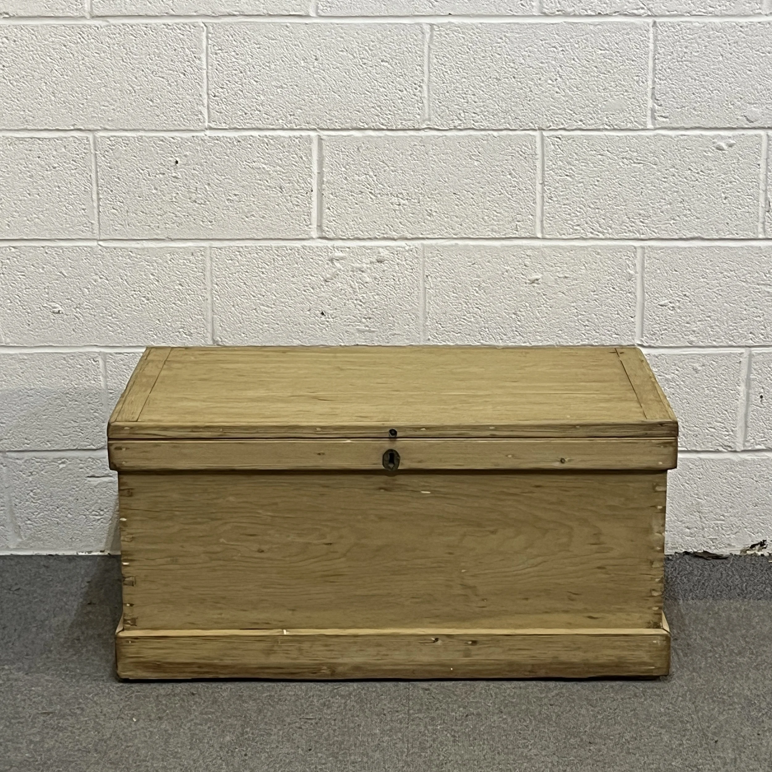 Large Antique Pine Blanket Chest