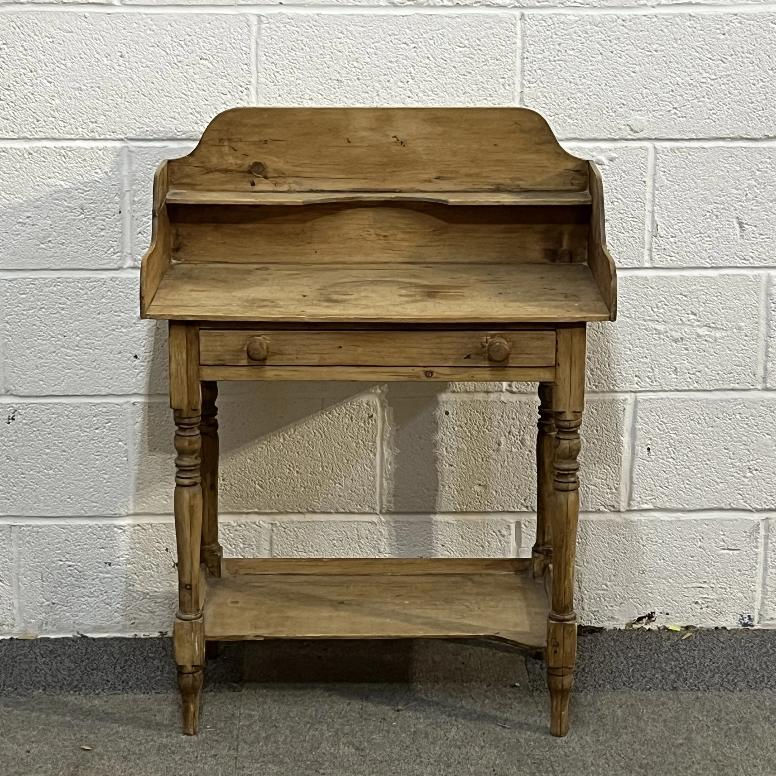 Small Rustic Victorian Pine Washstand