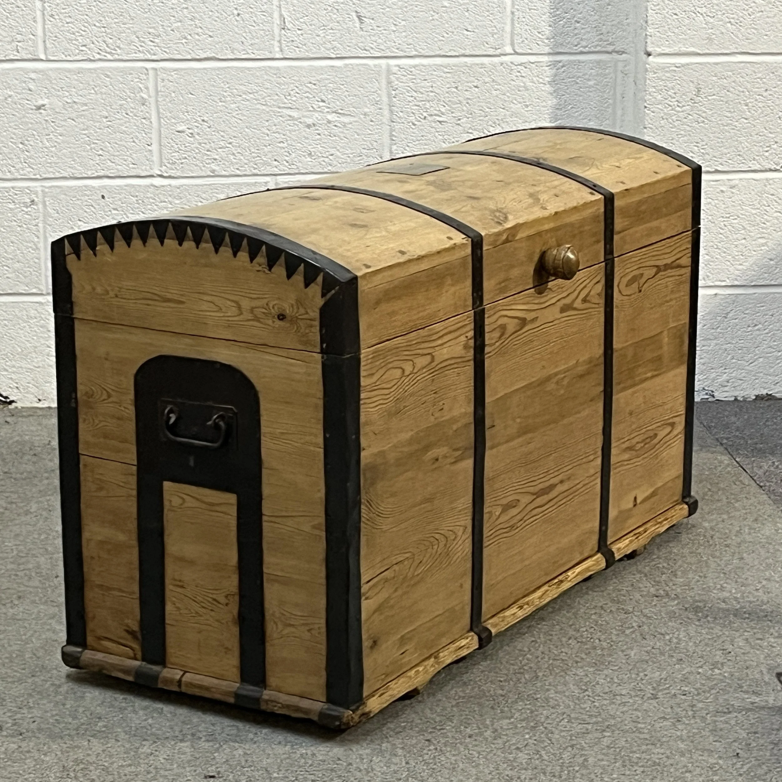 Swedish Antique Pine Dome Top Blanket Chest - Trunk