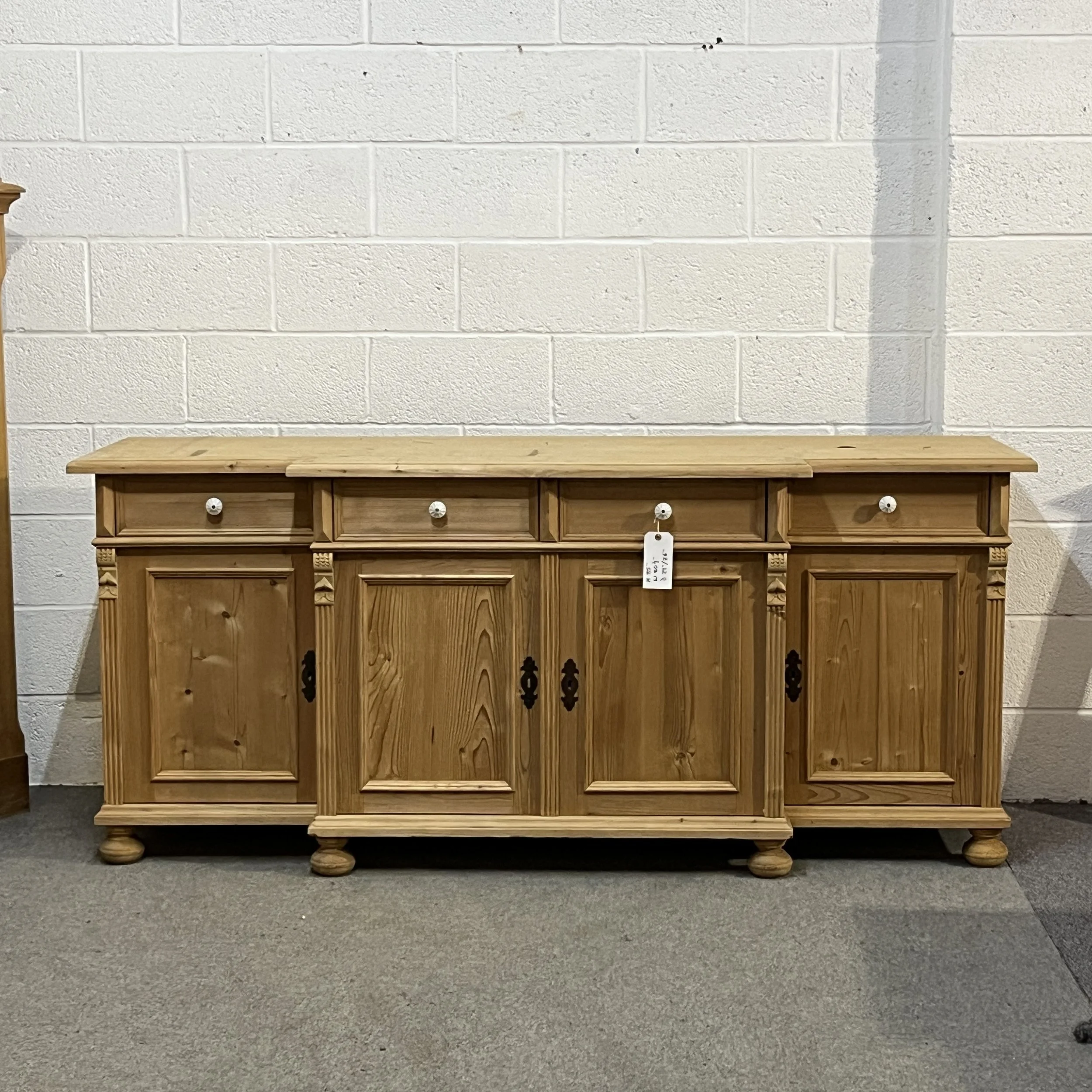 Large Reclaimed Pine 4 Door 4 Drawer Sideboard