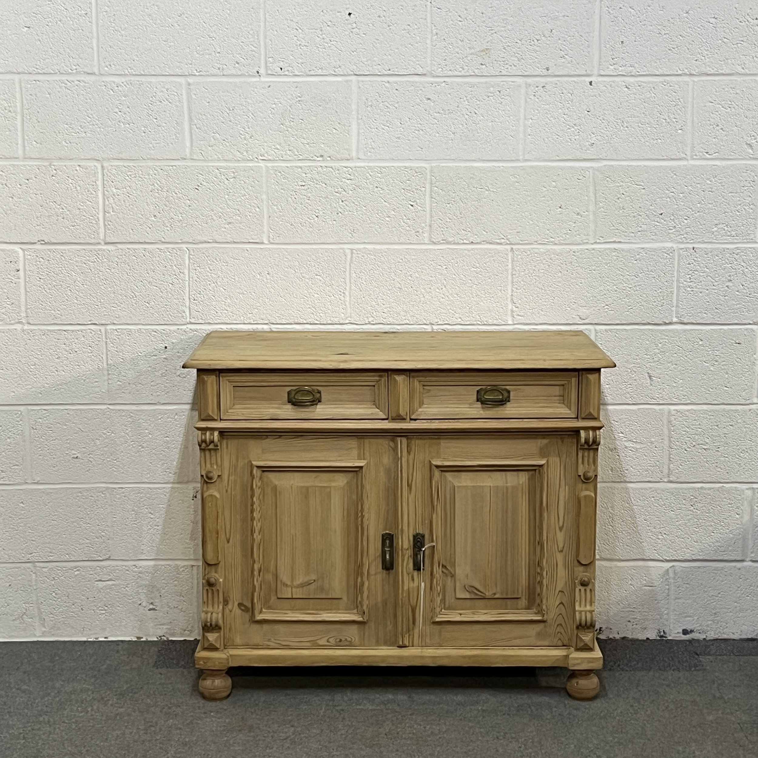 Antique Pine Dresser Base - Cupboard